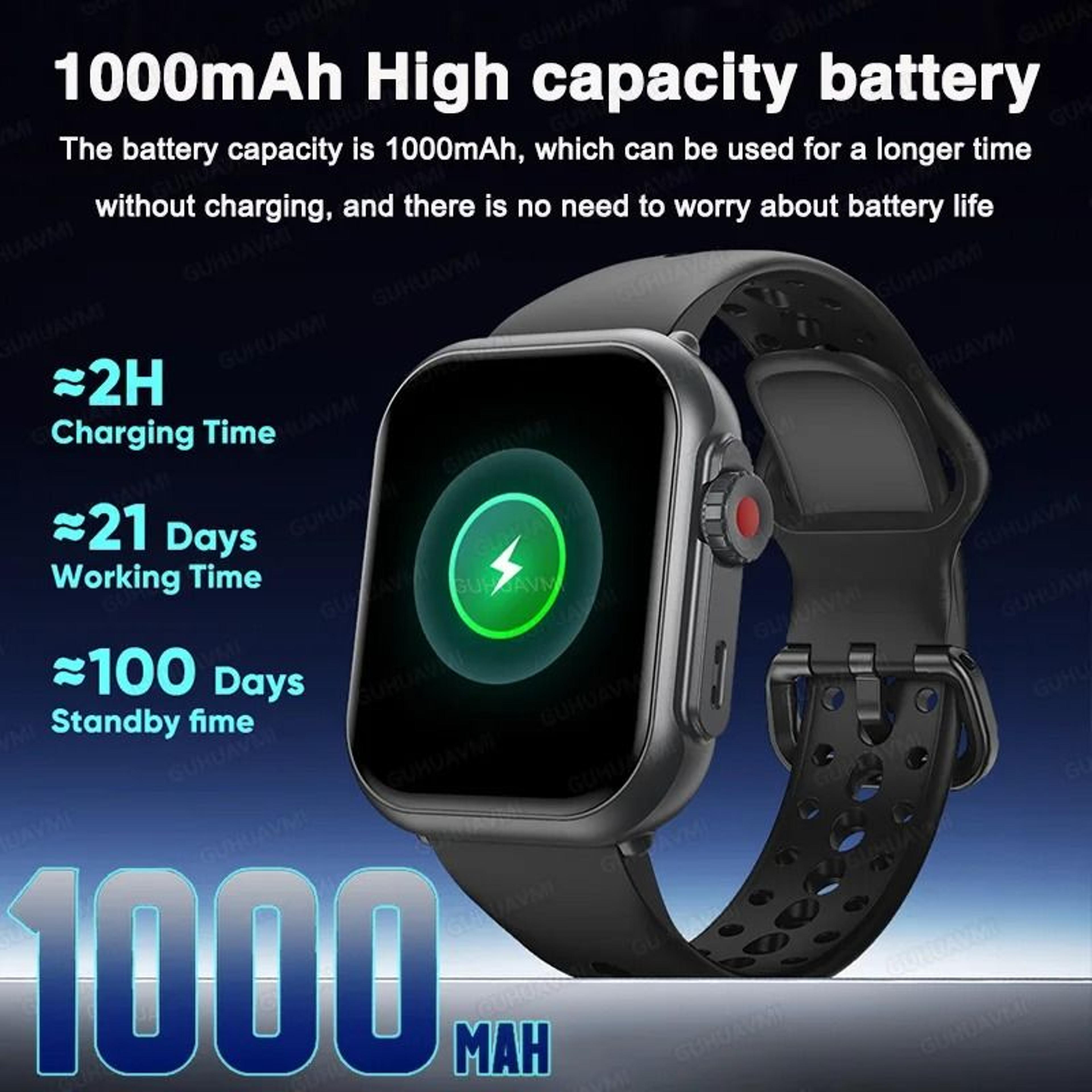 Ultra 2 Series Smart Watch  1000mAh Battery  GPS  Executive AMOLED Bluetooth Call Sport System 3