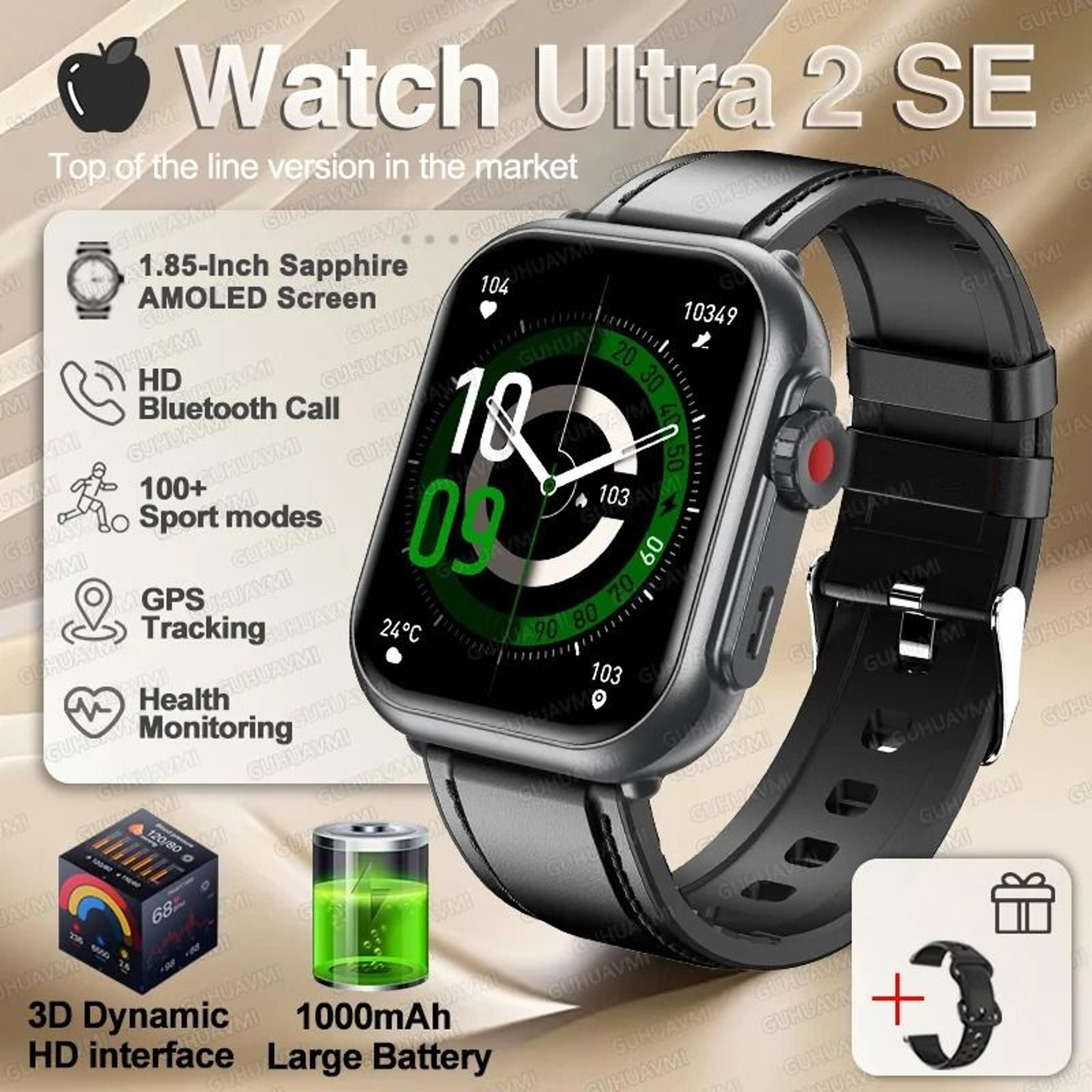 Ultra 2 Series Smart Watch  1000mAh Battery  GPS  Executive AMOLED Bluetooth Call Sport System 9