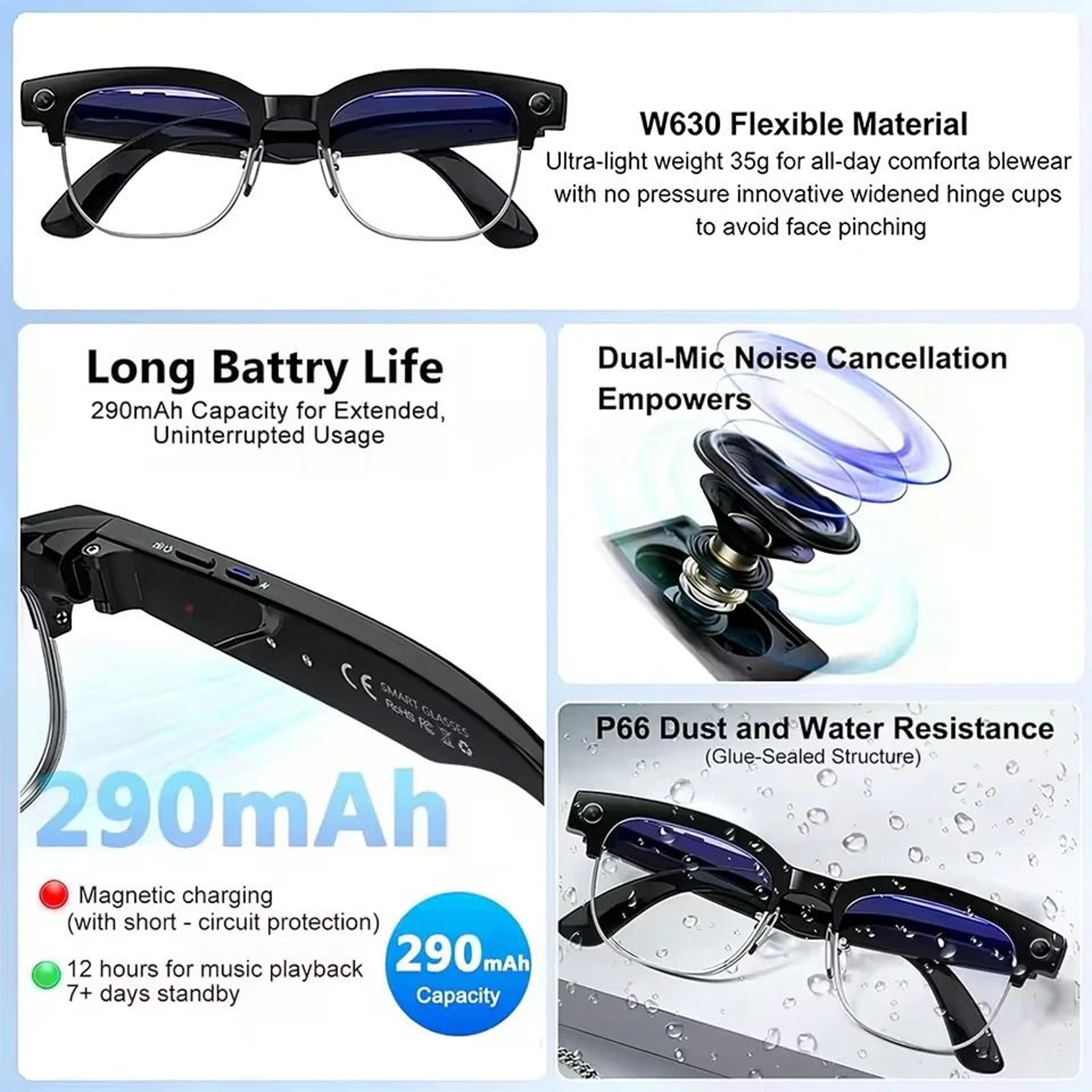 2026 AI Vision Smart Glasses  8MP 4K Video Recording  AI Photo Recognition  Executive Voice Transla 2