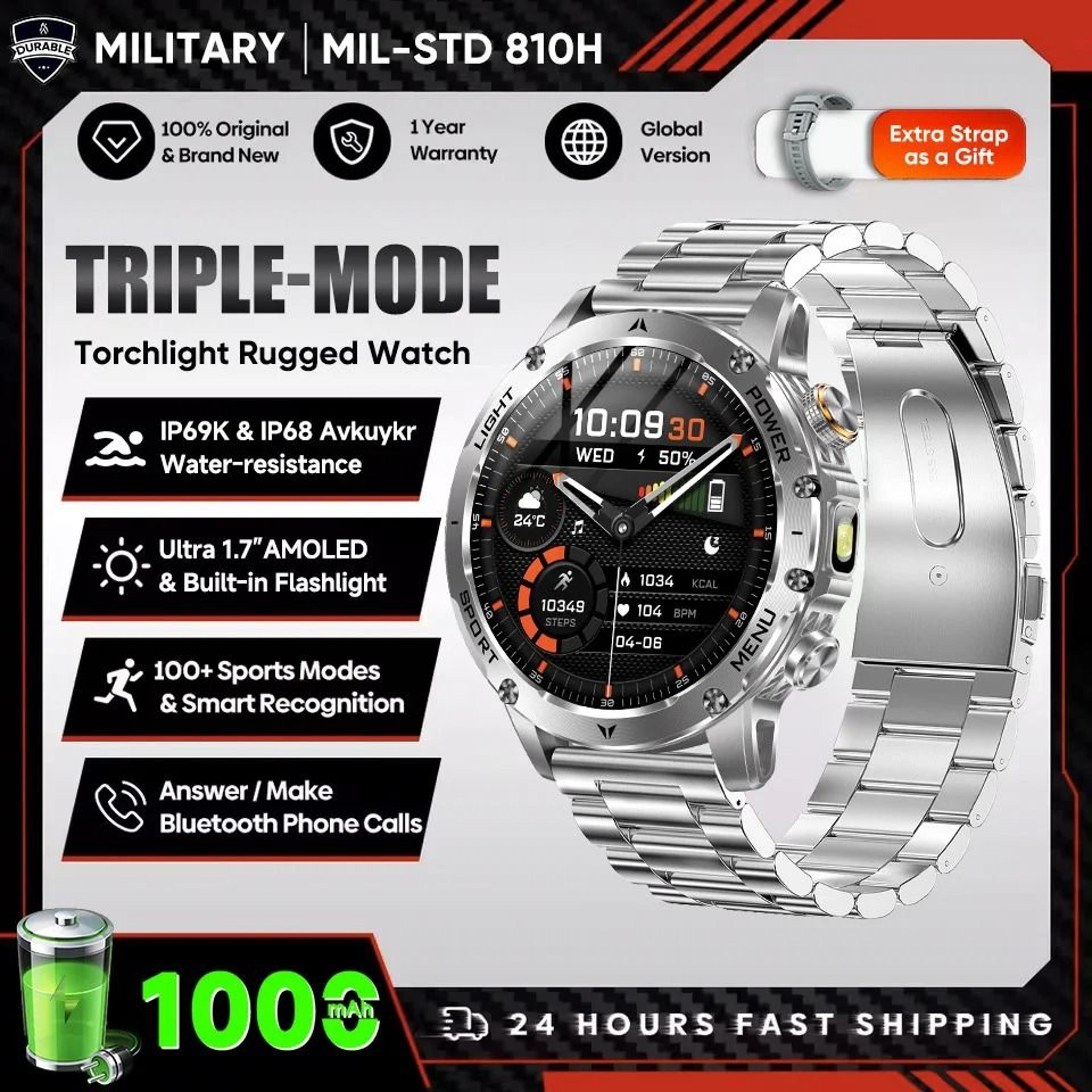 17inch AMOLED Elite Smartwatch  1000mAh Power Reserve  GPS  Executive NFC Bluetooth Call Fitness Sy 12