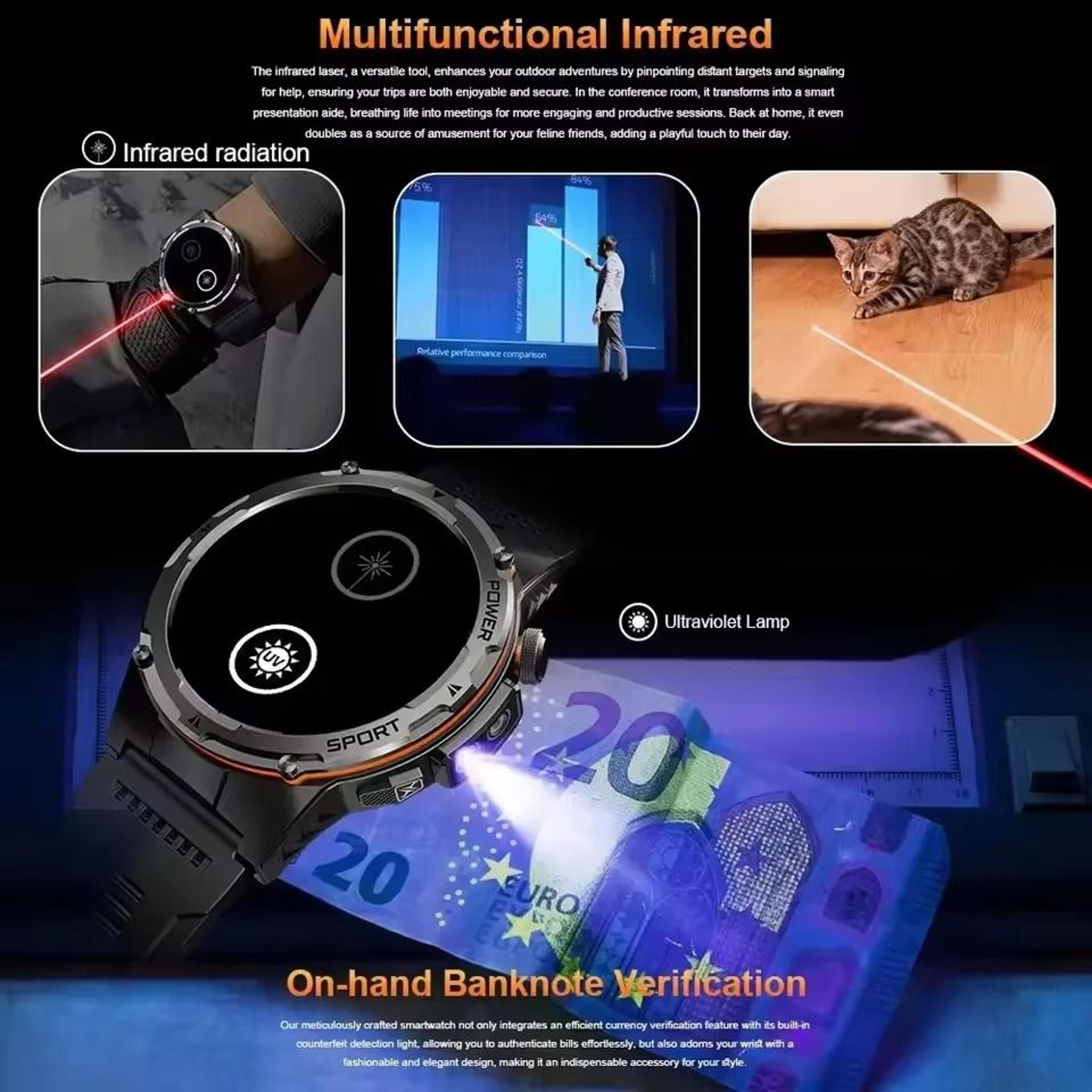 2026 TRex 3 GPS Military Smartwatch  UV  Infrared Sensor  Executive 3ATM Waterproof NFC Sports Syst 1