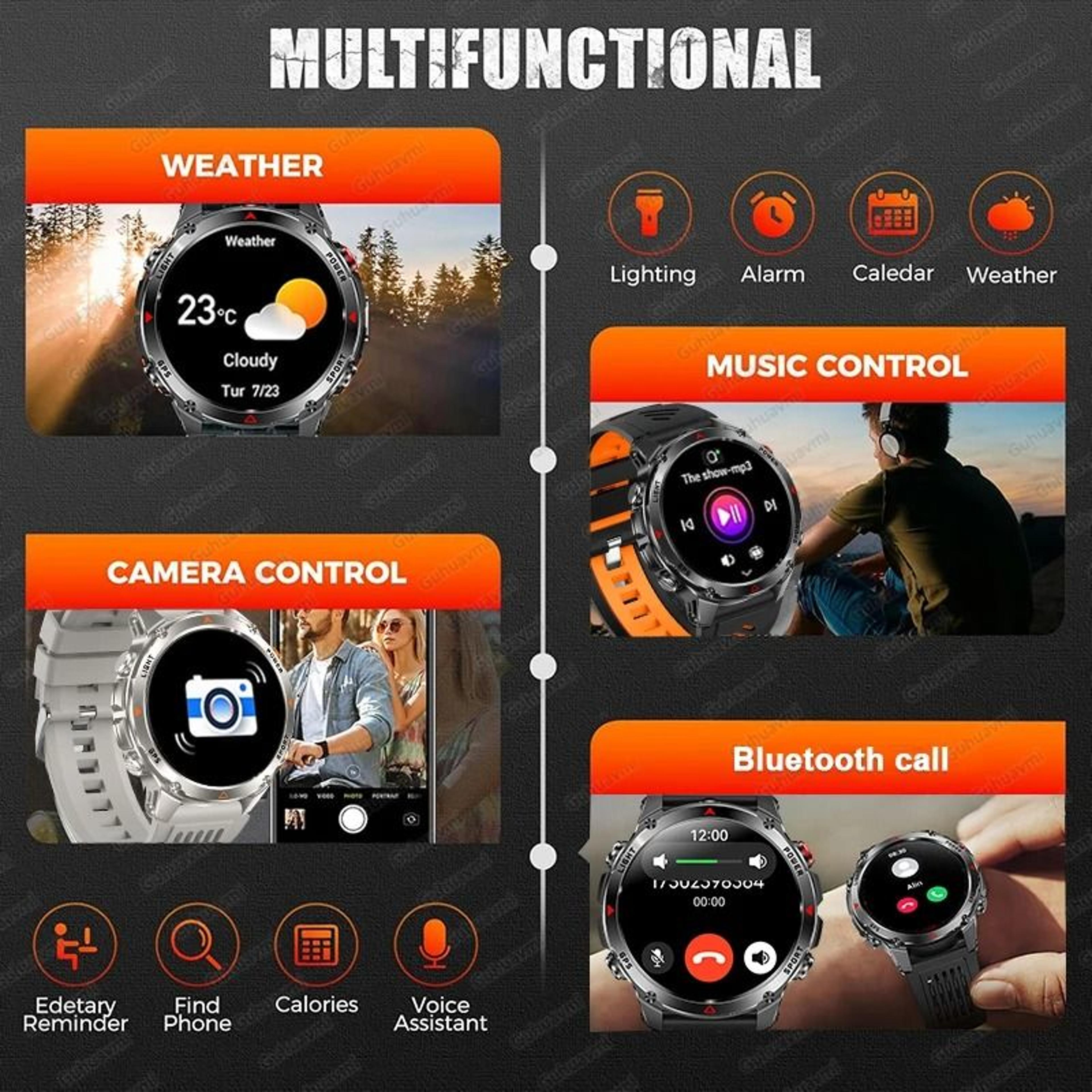 2025 GPS Map Navigation Smartwatch  AMOLED HD Display  Compass  Executive 3ATM Waterproof NFC Bluet 5