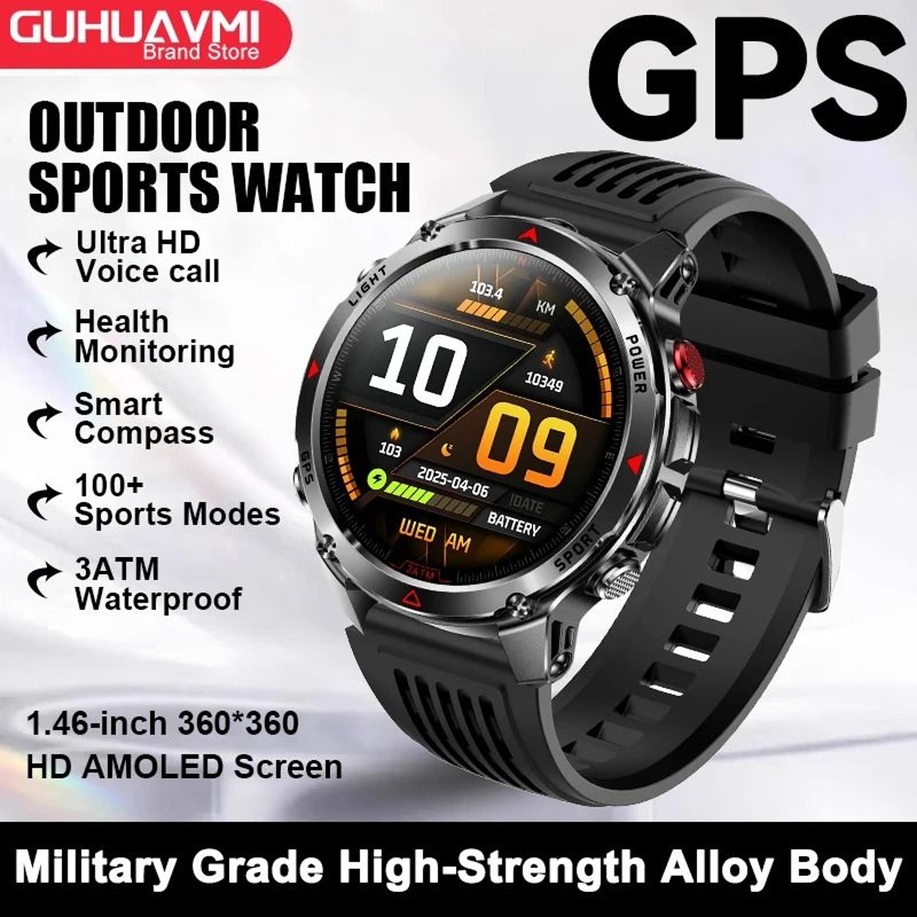 2025 GPS Map Navigation Smartwatch  AMOLED HD Display  Compass  Executive 3ATM Waterproof NFC Bluet 7