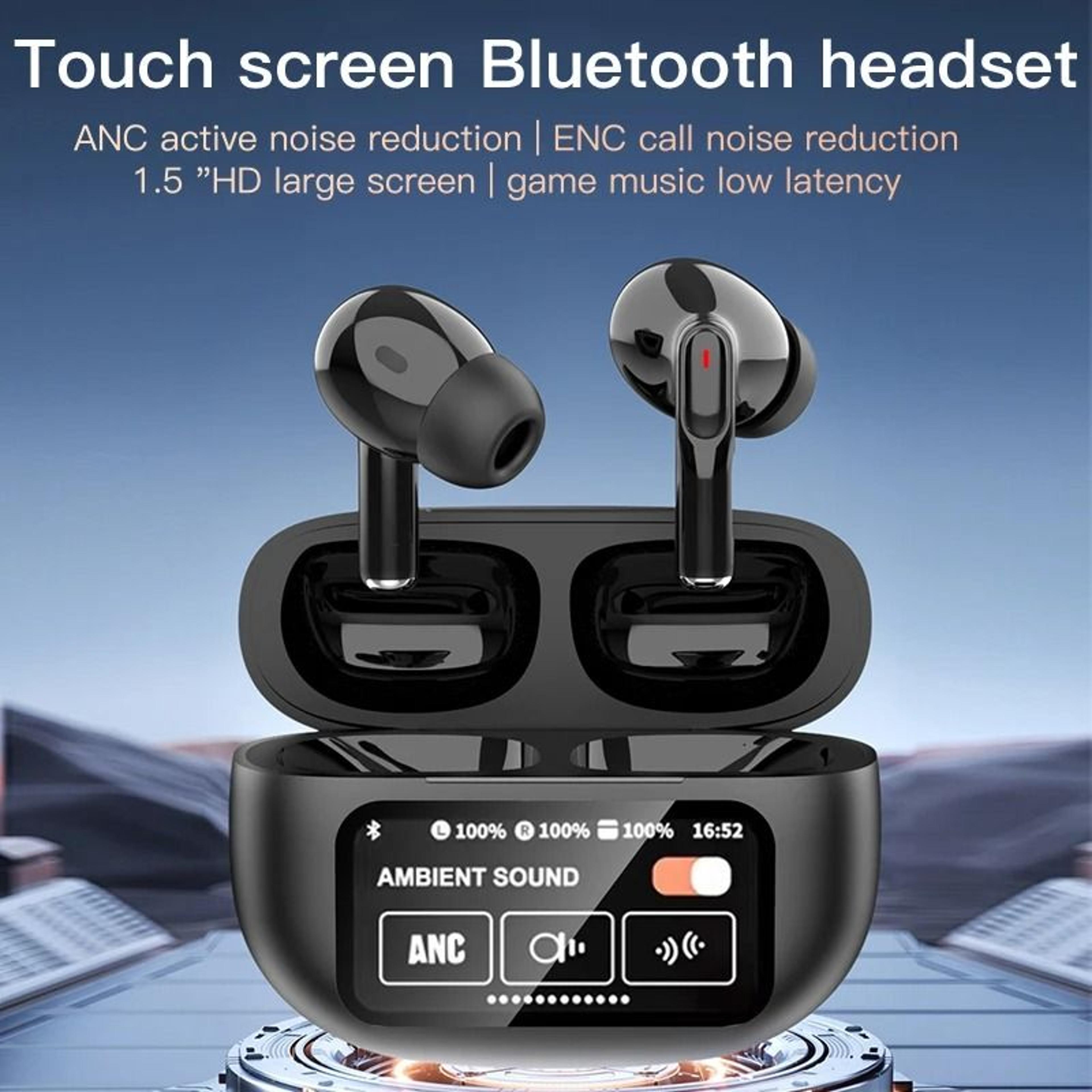 A9 PLUS Smart Screen Earbuds  BT 54 ANC  ENC Noise Isolation  Executive LED Touch Case HighDefiniti 3