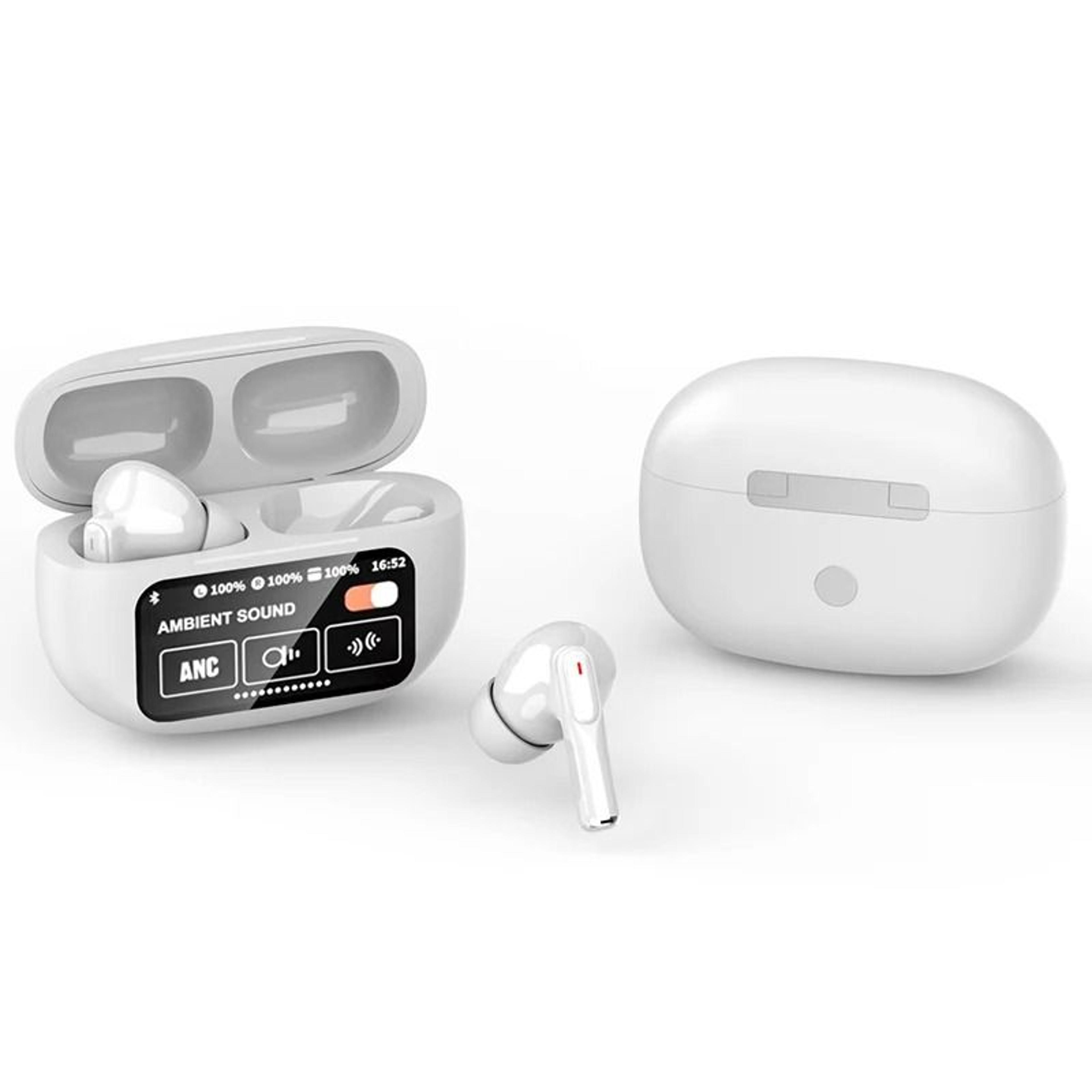 A9 PLUS Smart Screen Earbuds  BT 54 ANC  ENC Noise Isolation  Executive LED Touch Case HighDefiniti 7