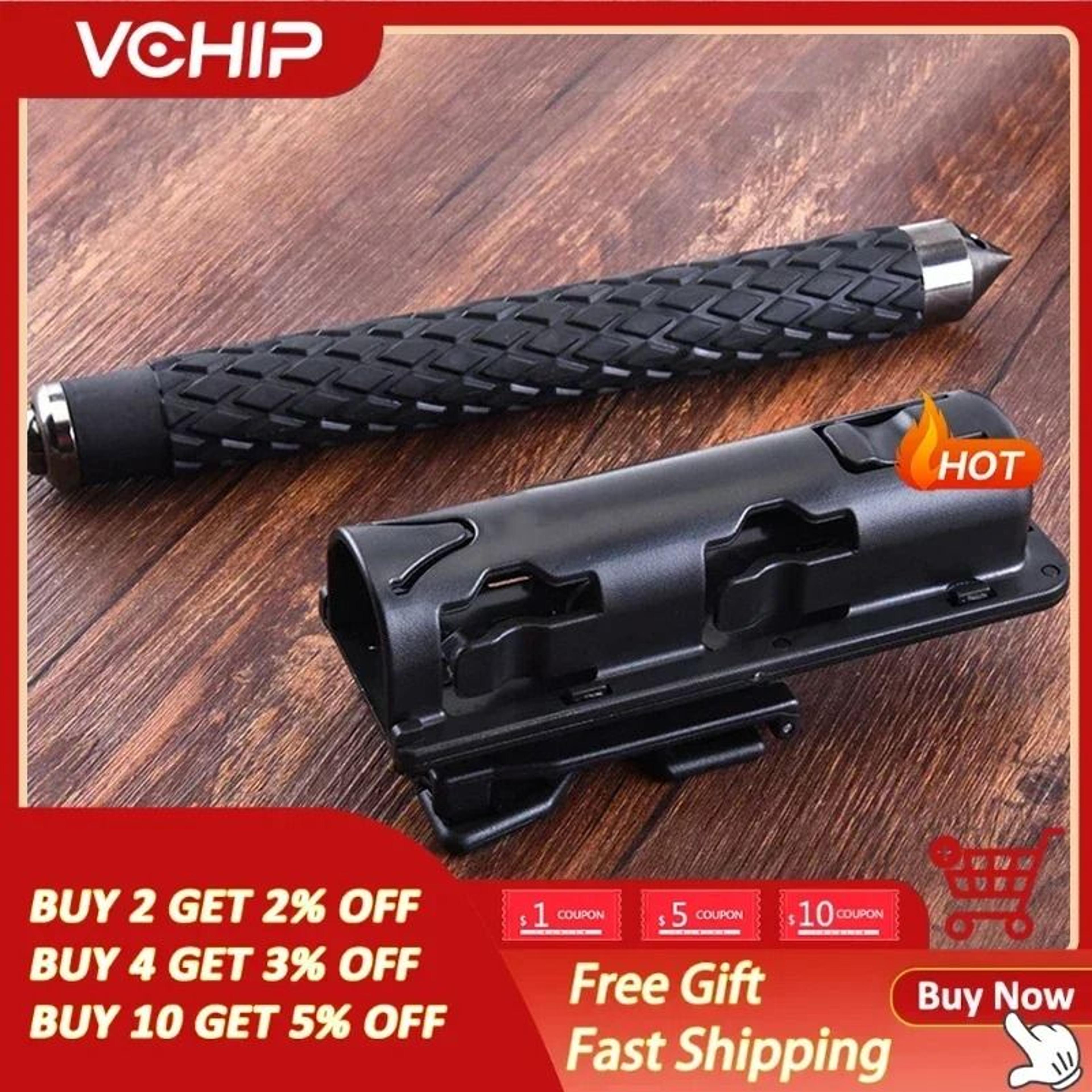 Universal 360 Degree Rotation Retractable Baton Case Holster Tactical Extensible Holder For EDC Out 0