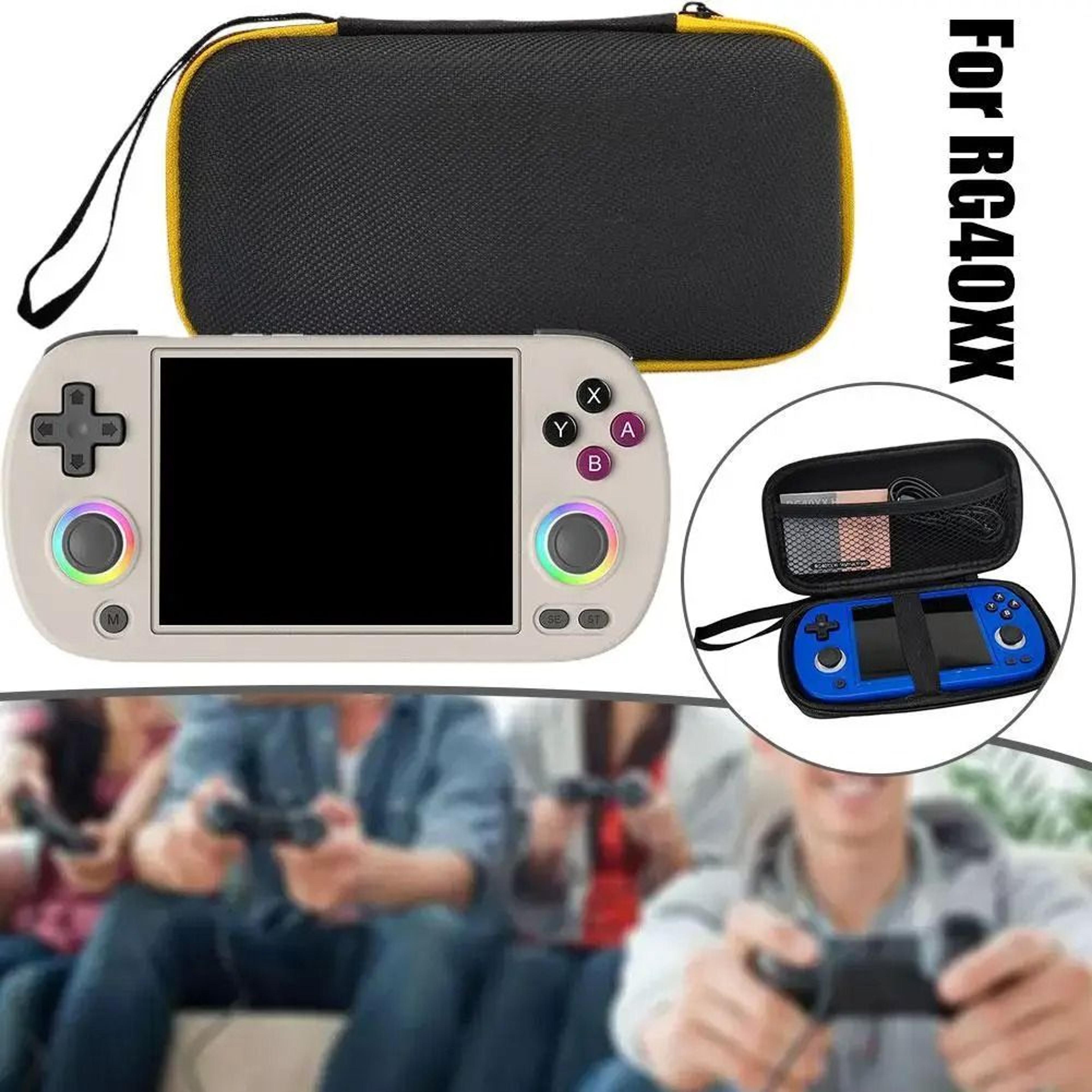 portable rg40xx h protective case hard shell travel bag for anbernic rg40xxh console with cable storage accessories