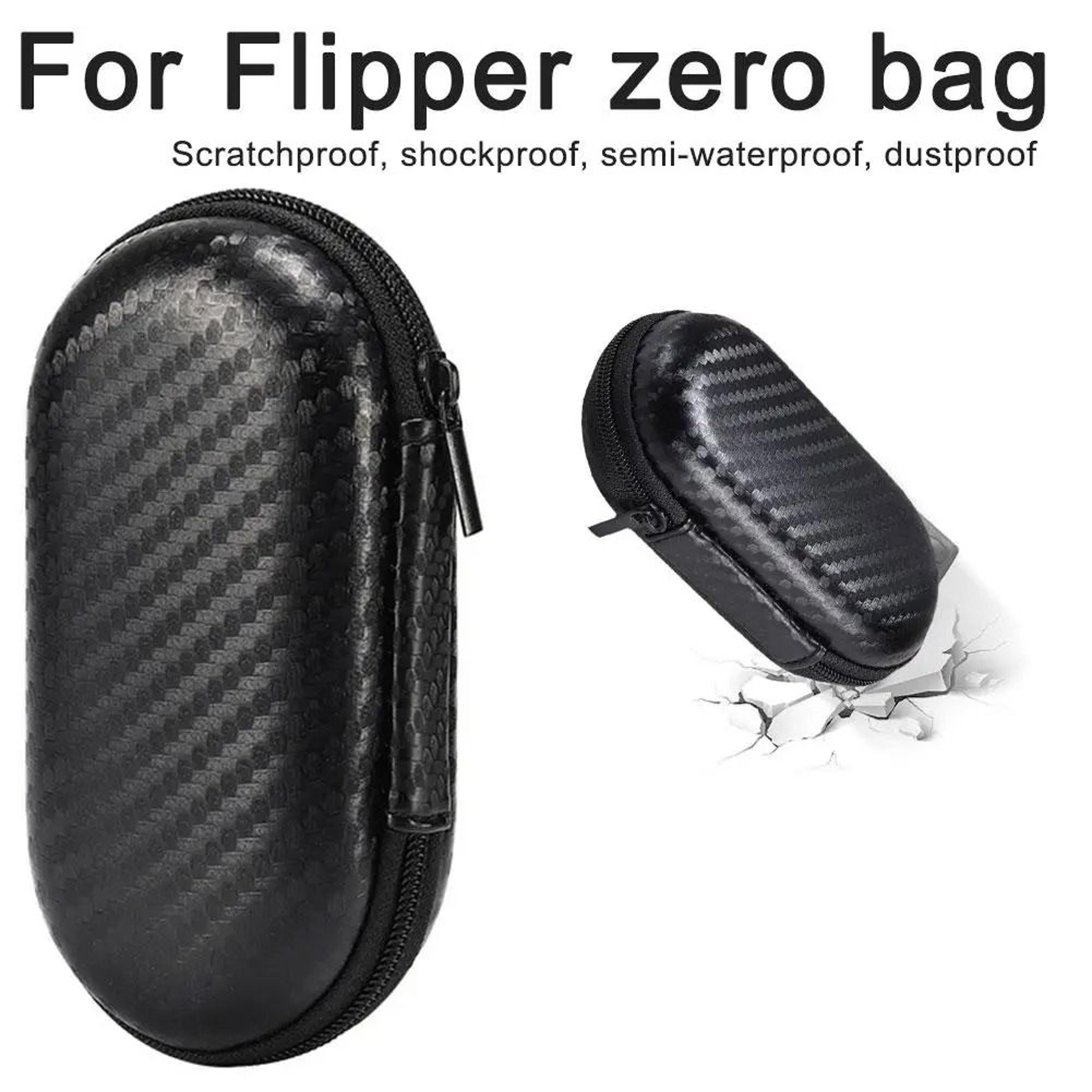 Portable CarbonFiber Style Carrying Case For Flipper Zero Professional Handheld Hardware Organizer  3
