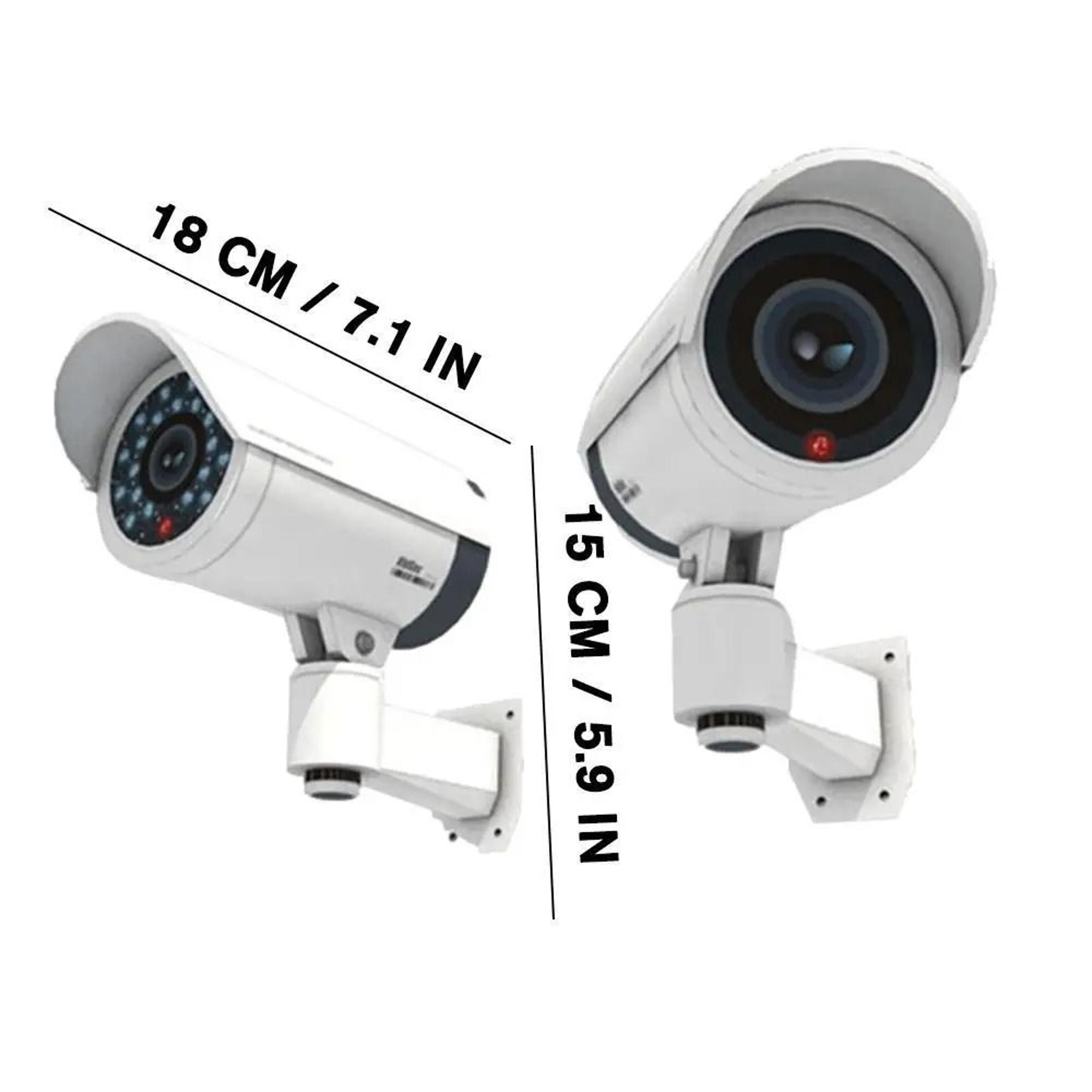 realistic diy dummy surveillance camera | waterproof indoor/outdoor fake cctv with led flashing light