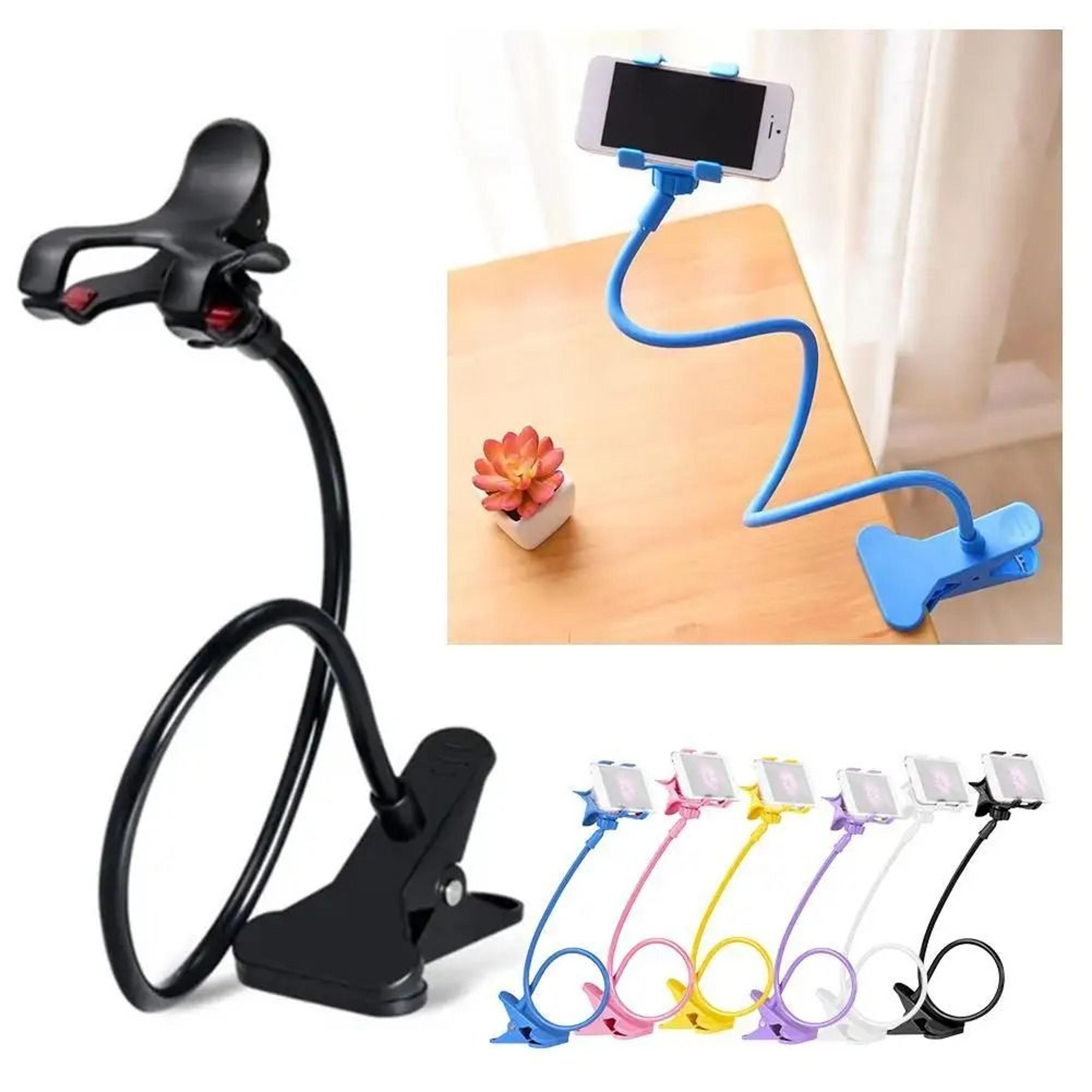 universal 75cm flexible lazy bed holder | high-stability gooseneck phone bracket for desk & bedside