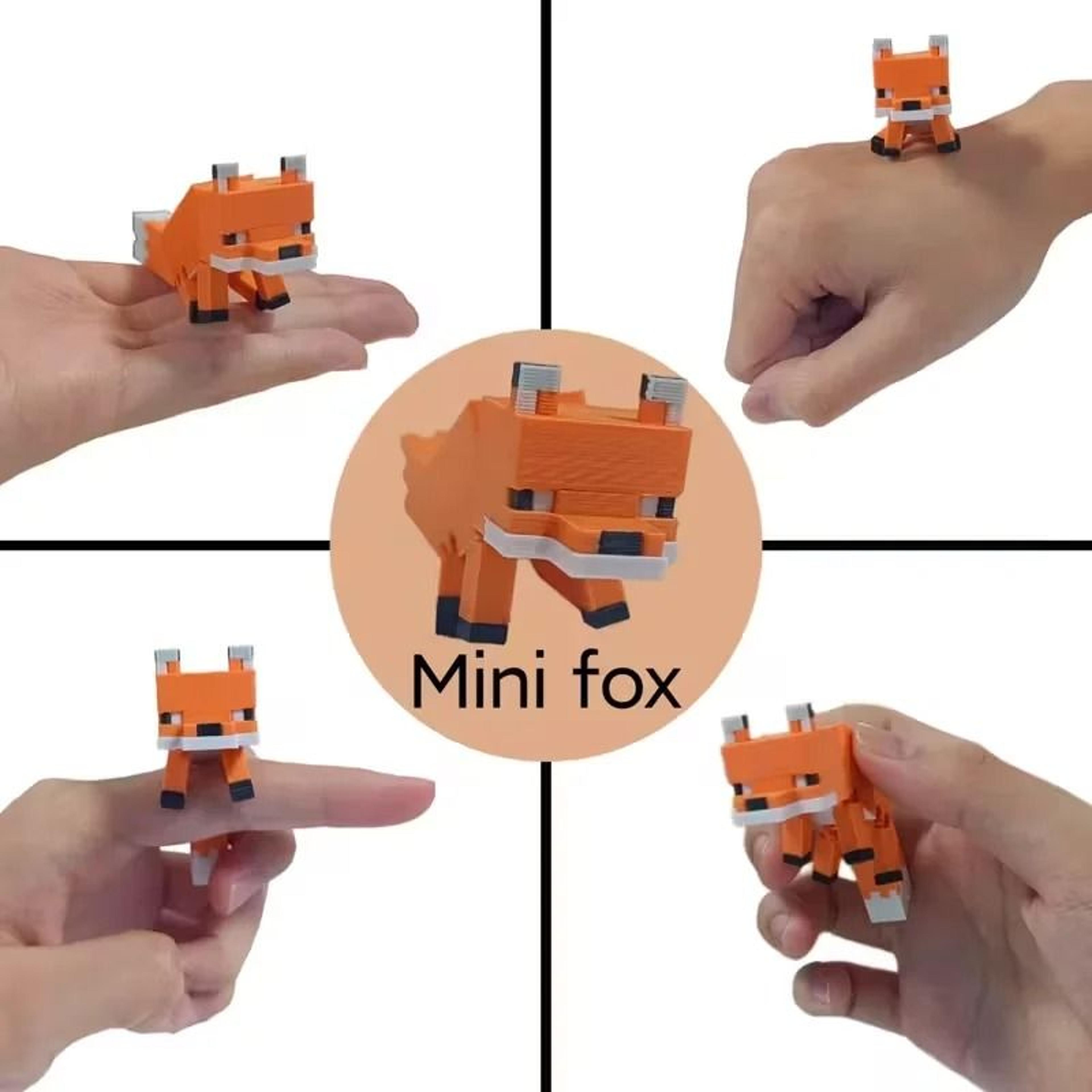 Articulated 3D Pixel Fox Figurine  HighDurability Kinetic Desktop Decor  Collectible Display 4