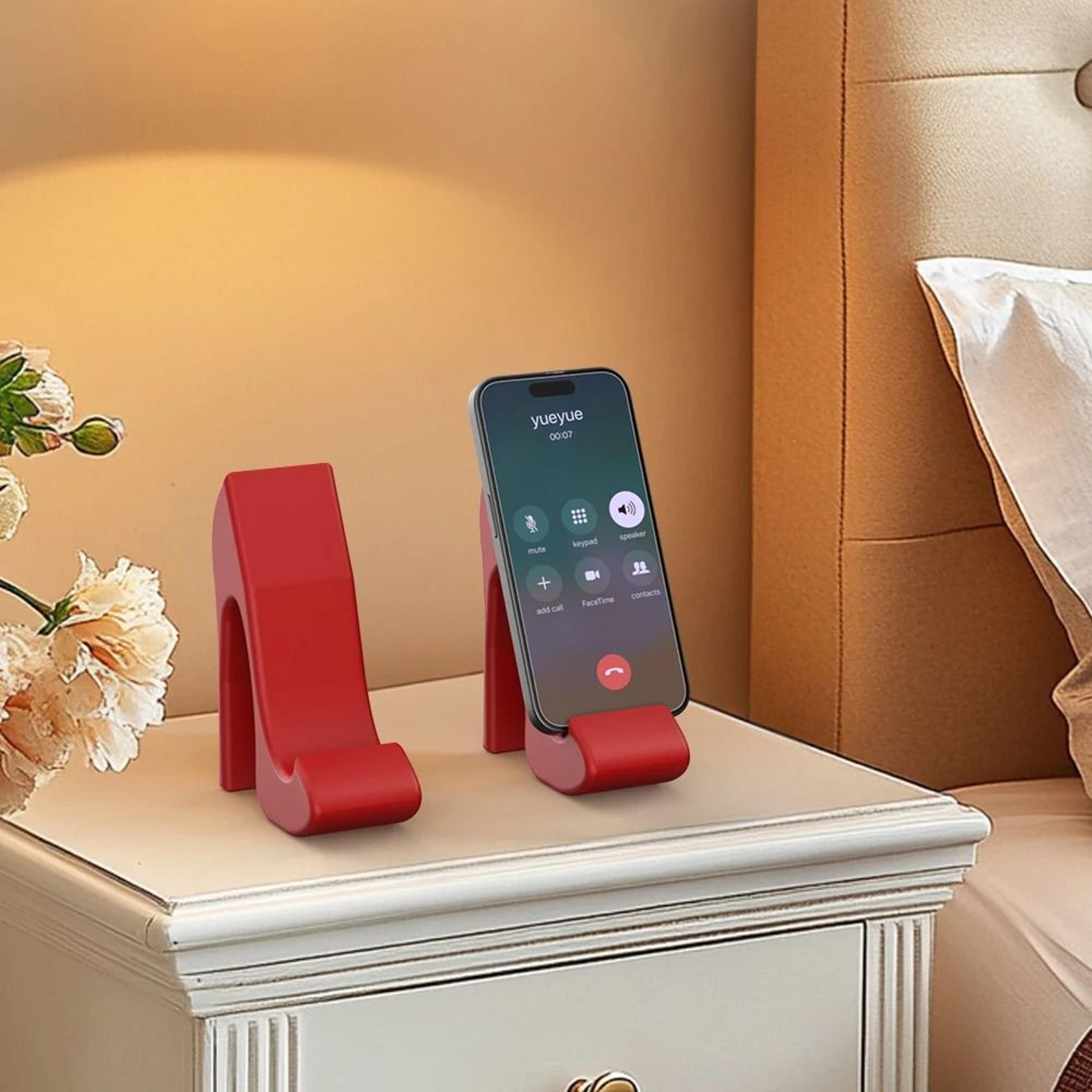 high-heel sculptural phone stand | durable resin-finish desktop cradle & smartphone holder