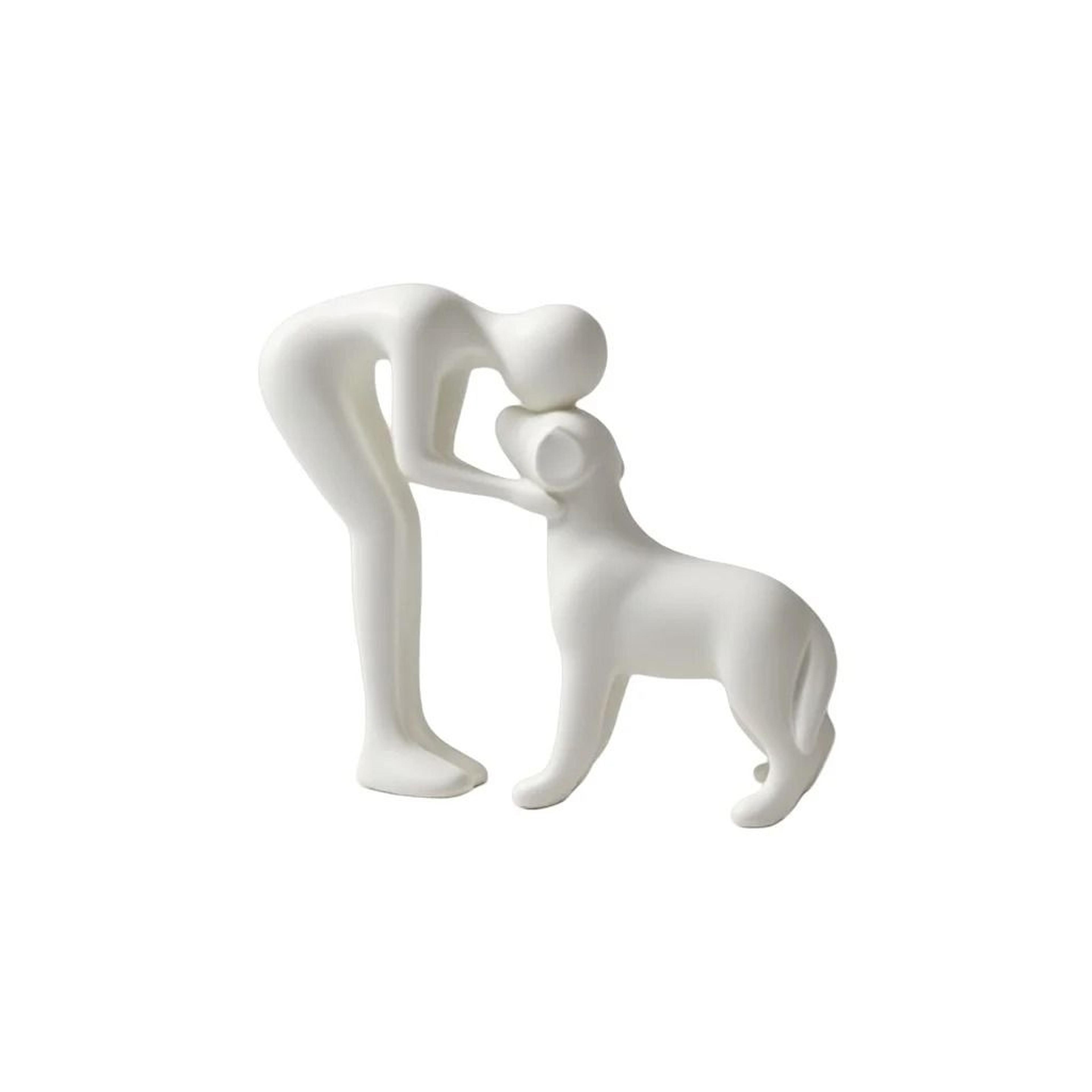 Minimalist Dog  Owner Emotional Sculpture  HighFidelity Sculptural Desktop Decor  Heartfelt Home Ga 6