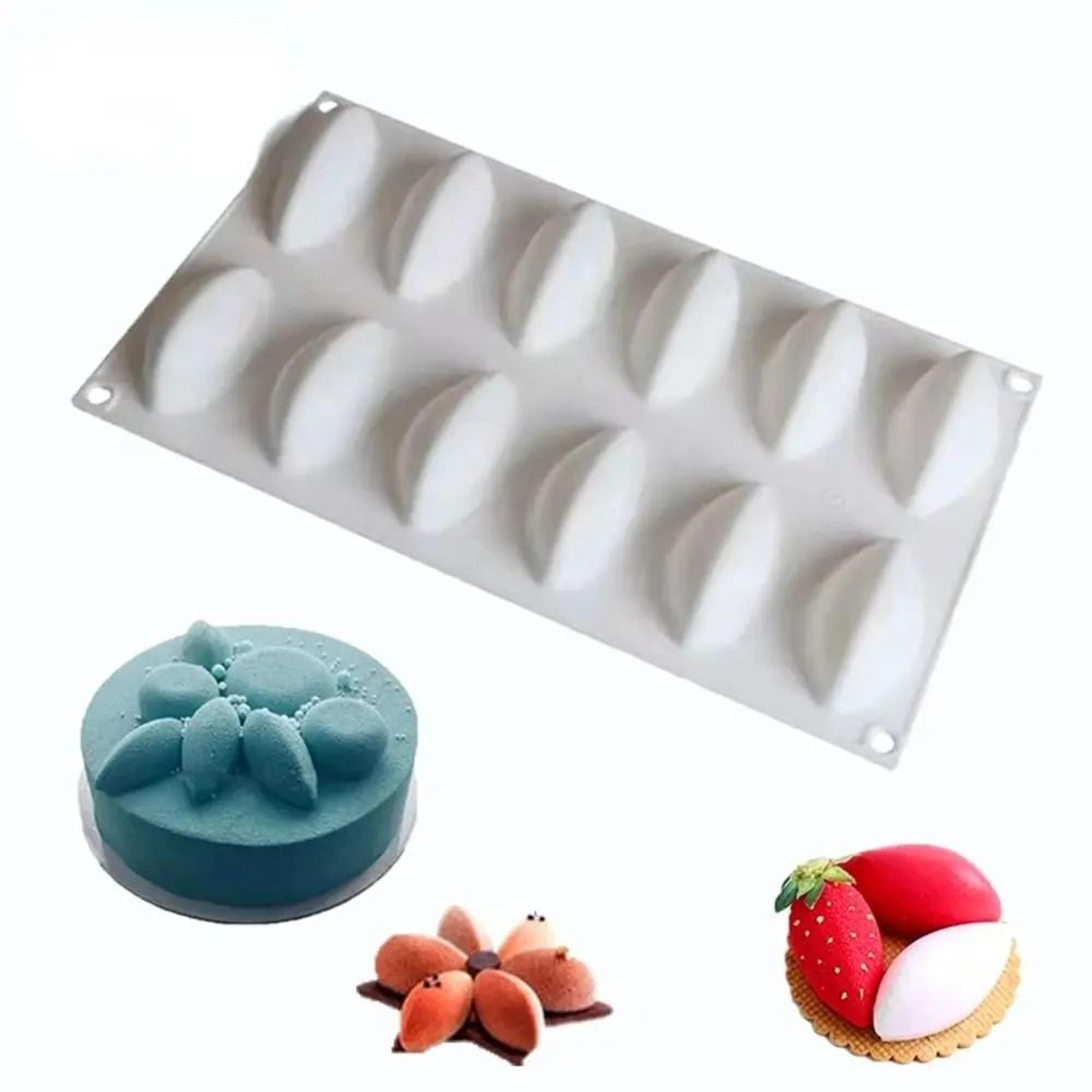 artisan 12-cavity quenelle silicone mold | high-fidelity professional mousse form & culinary decorating gallery