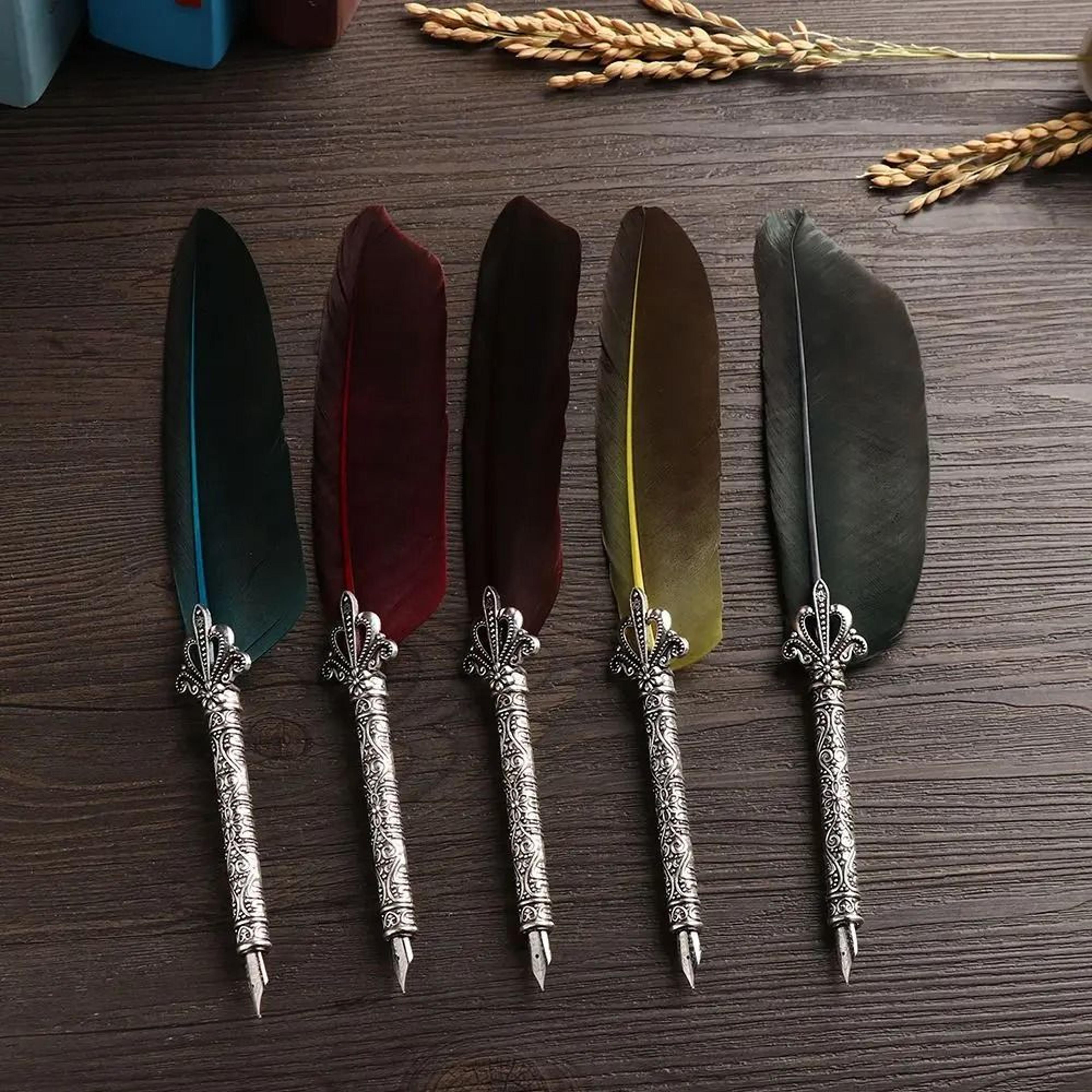Antique Luxury Quill Set  HighFidelity European Feather Pen Gallery  Professional Calligraphy Toolk 3