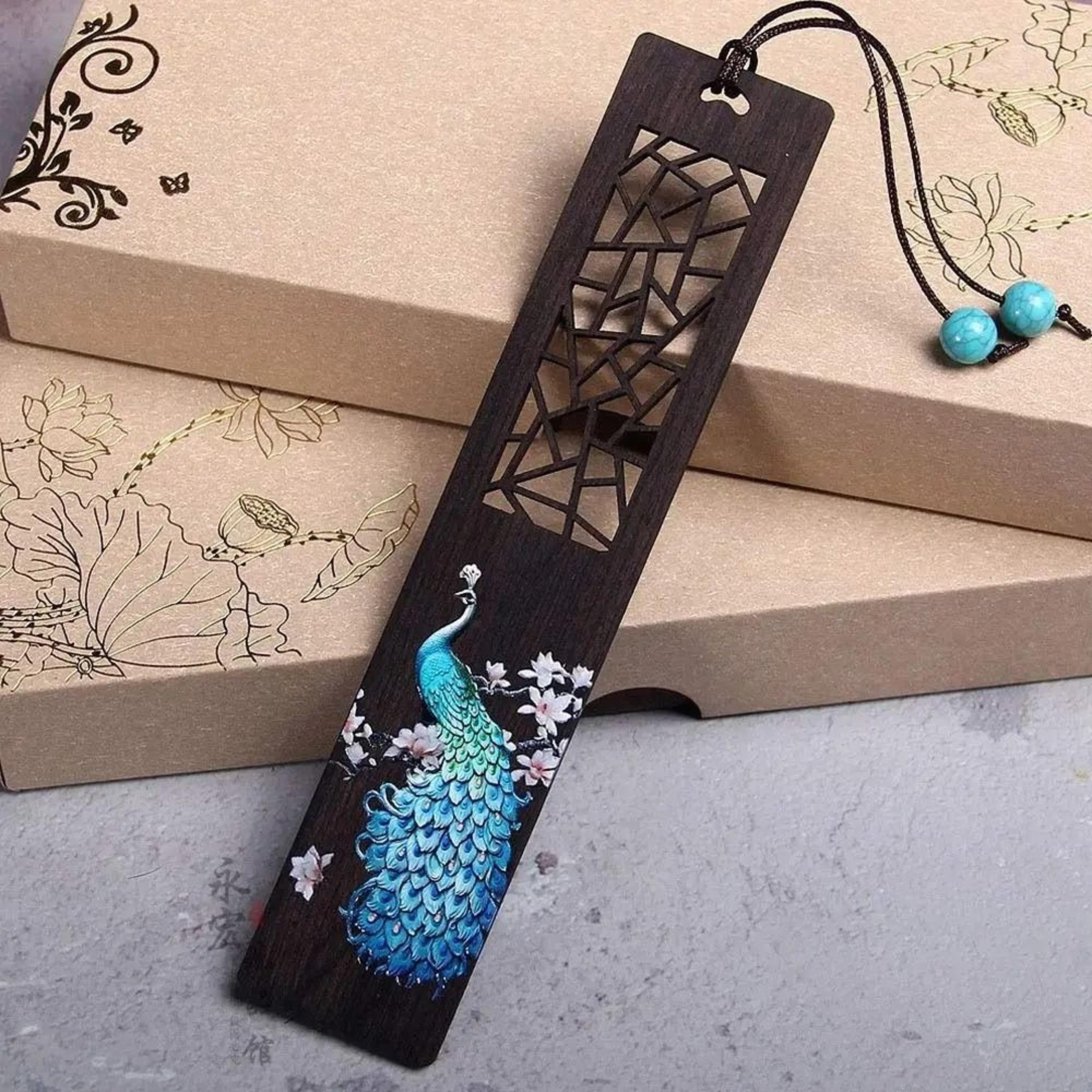 Artisan Ebony Carving Bookmark  HighFidelity Retro Chinese Pagination  Professional Learning Galler 10