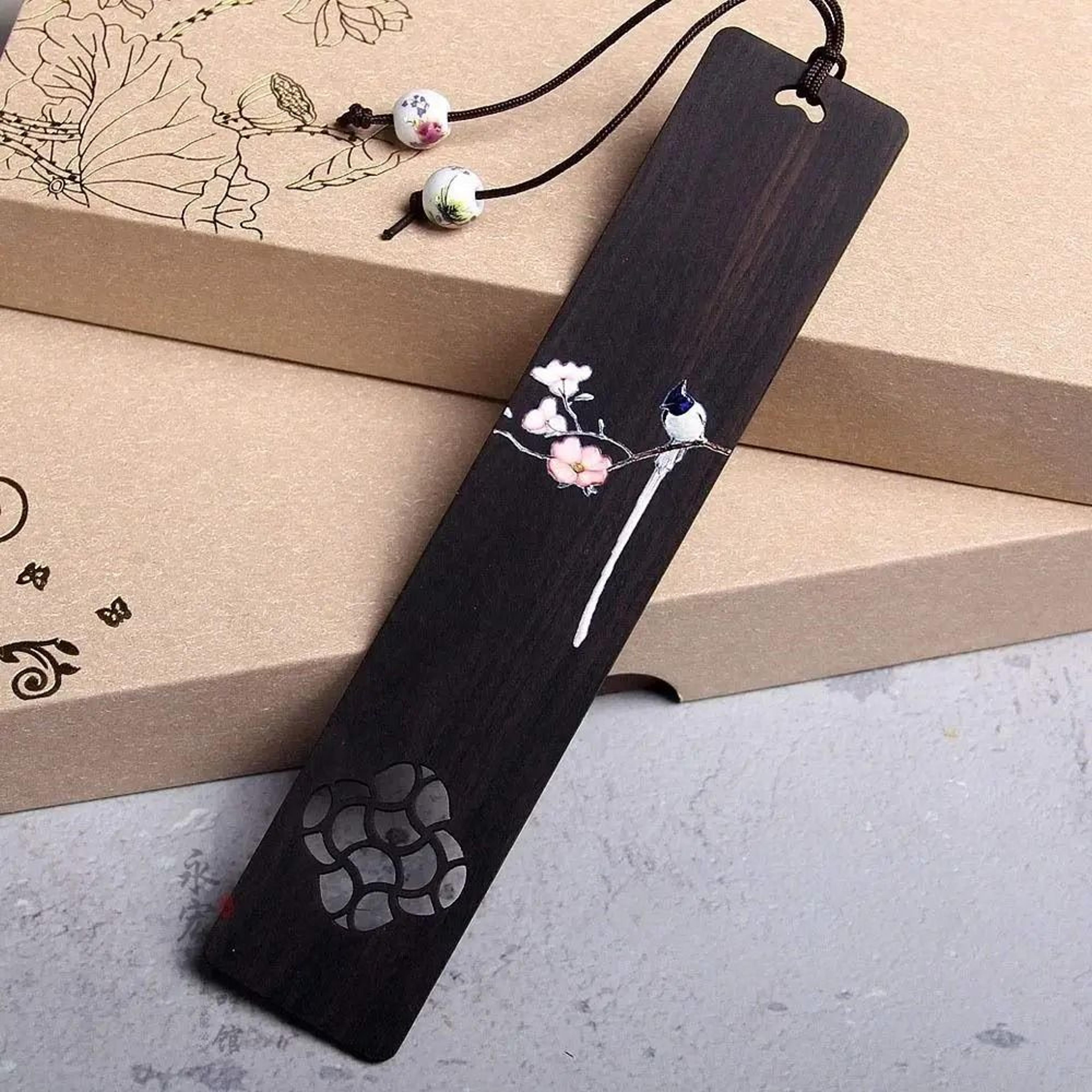 Artisan Ebony Carving Bookmark  HighFidelity Retro Chinese Pagination  Professional Learning Galler 12