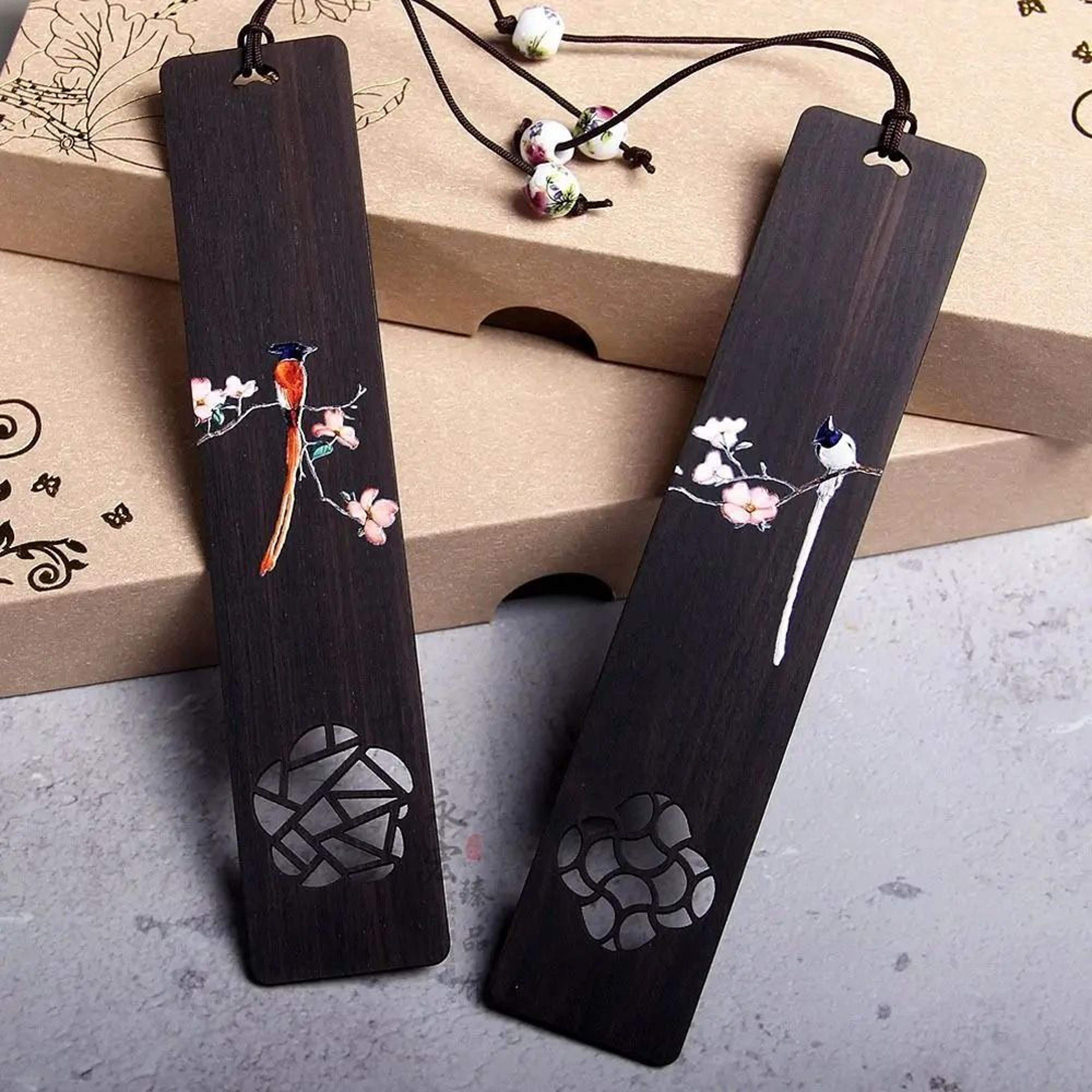 Artisan Ebony Carving Bookmark  HighFidelity Retro Chinese Pagination  Professional Learning Galler 2