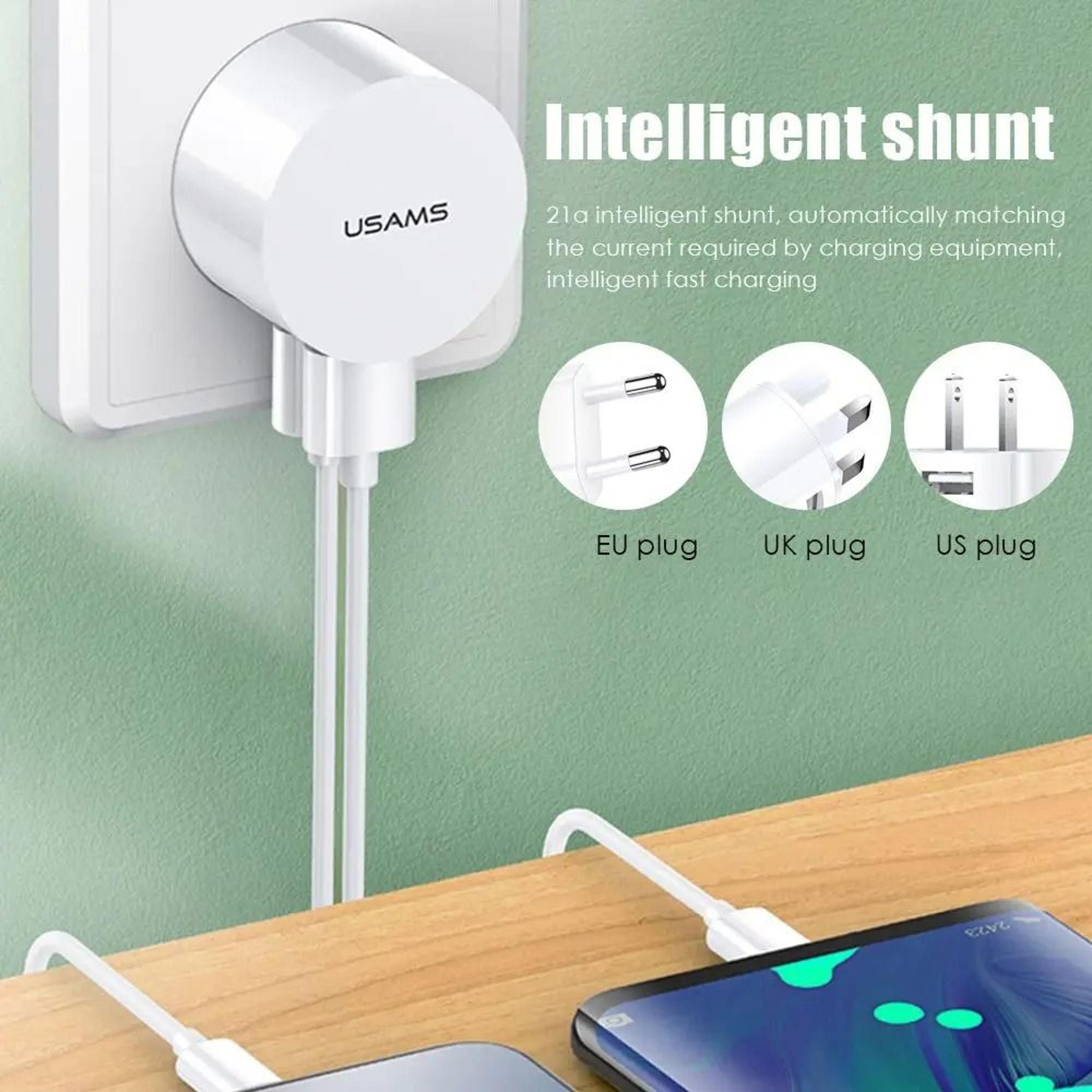 dual-usb quick-charge hub | high-fidelity 5v 2.1a mobile charging adapter & professional power logic