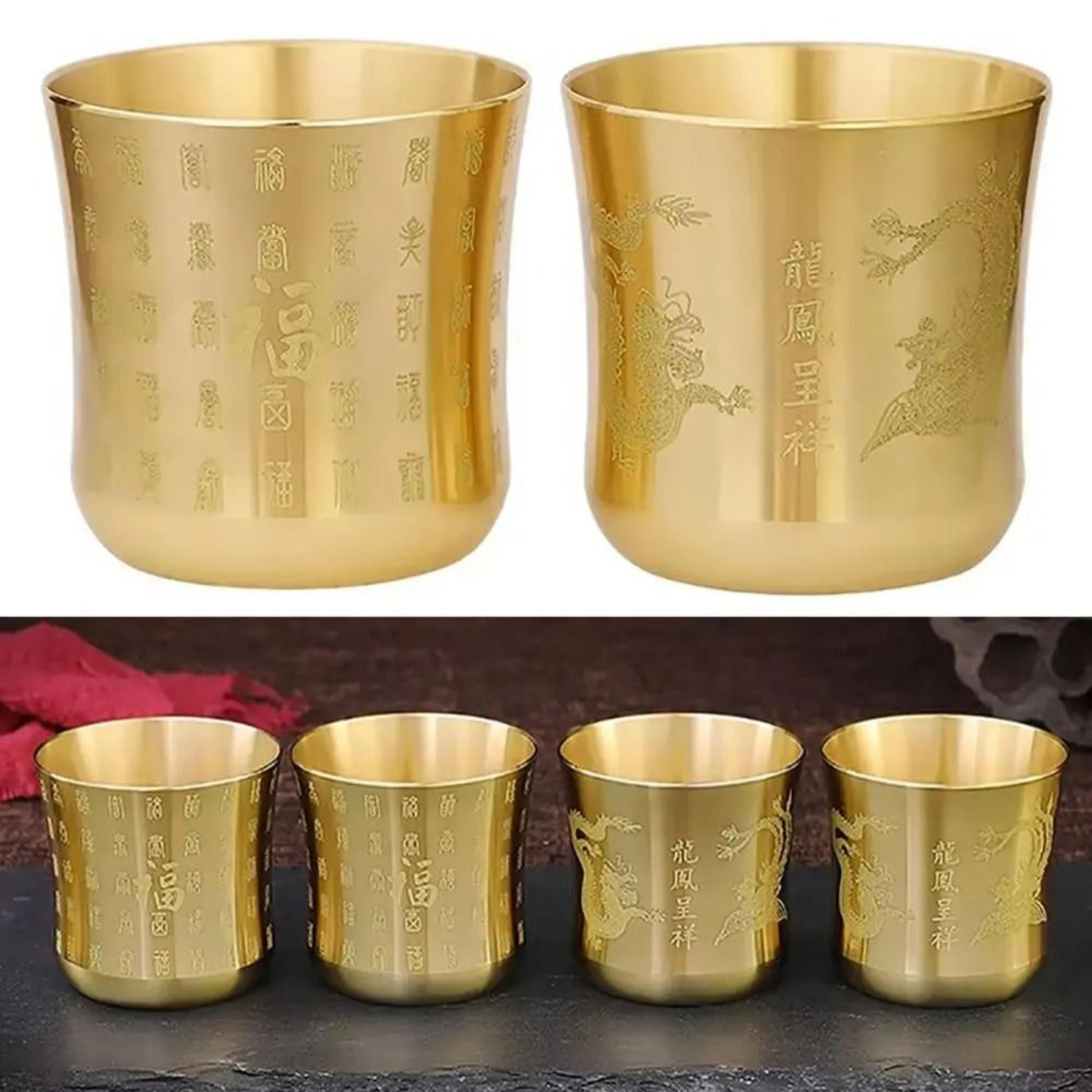 wealth-attracting brass cup & polished cornucopia aesthetic logic