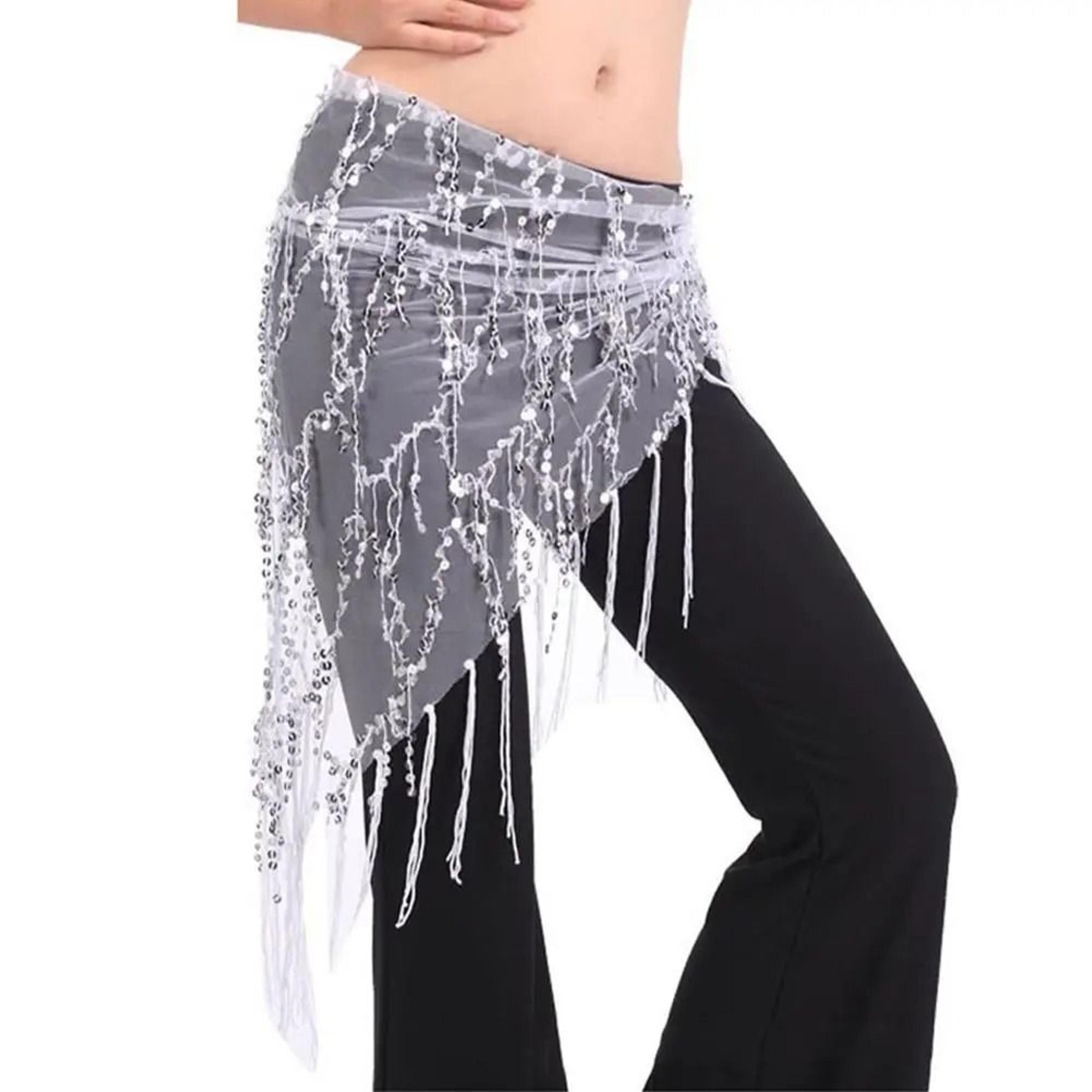 Sequined Tassel Hip Scarf  Technical Performance Articulation Logic 7