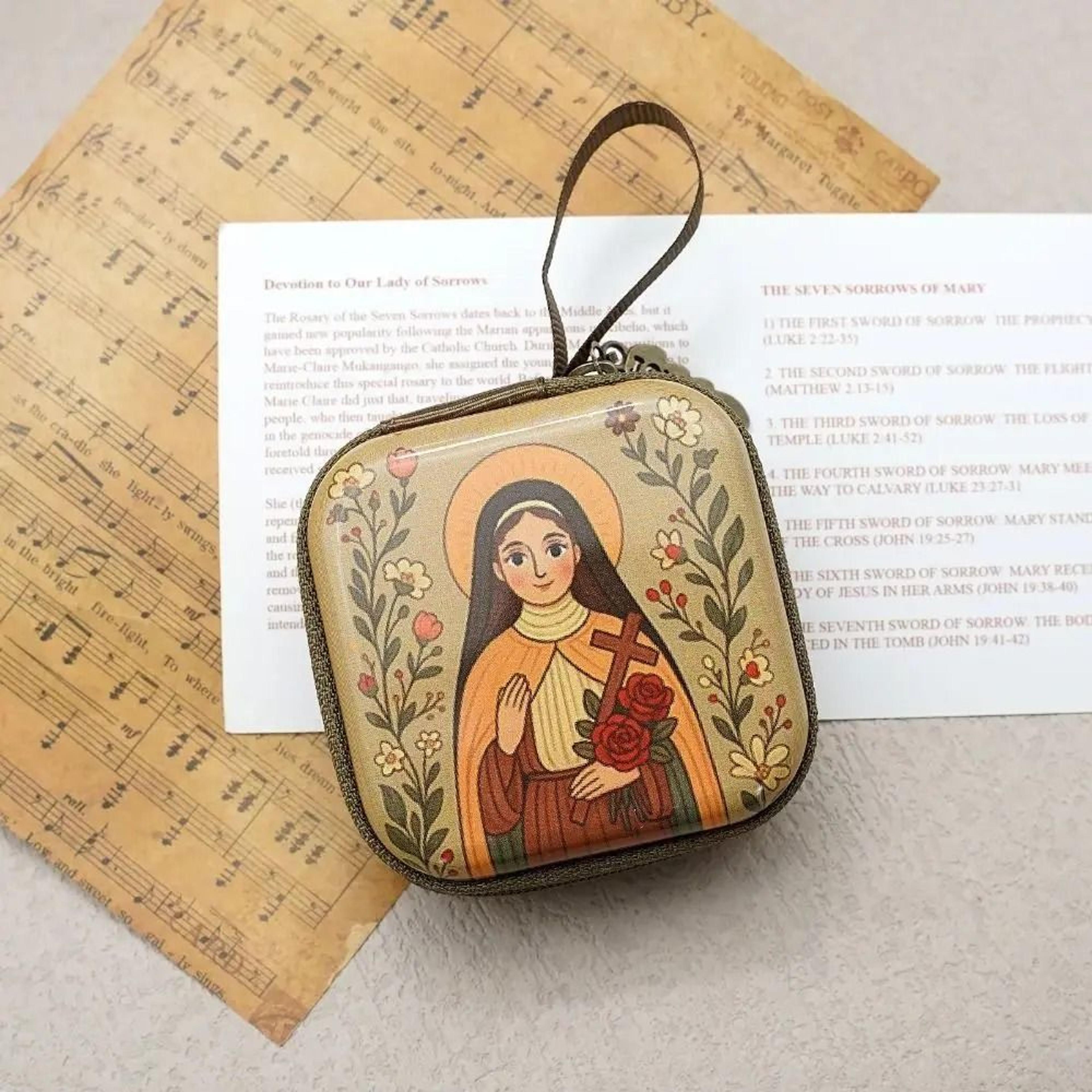 Virgin Mary Rosary Storage Bag  Technical Devotional Utility Logic 2