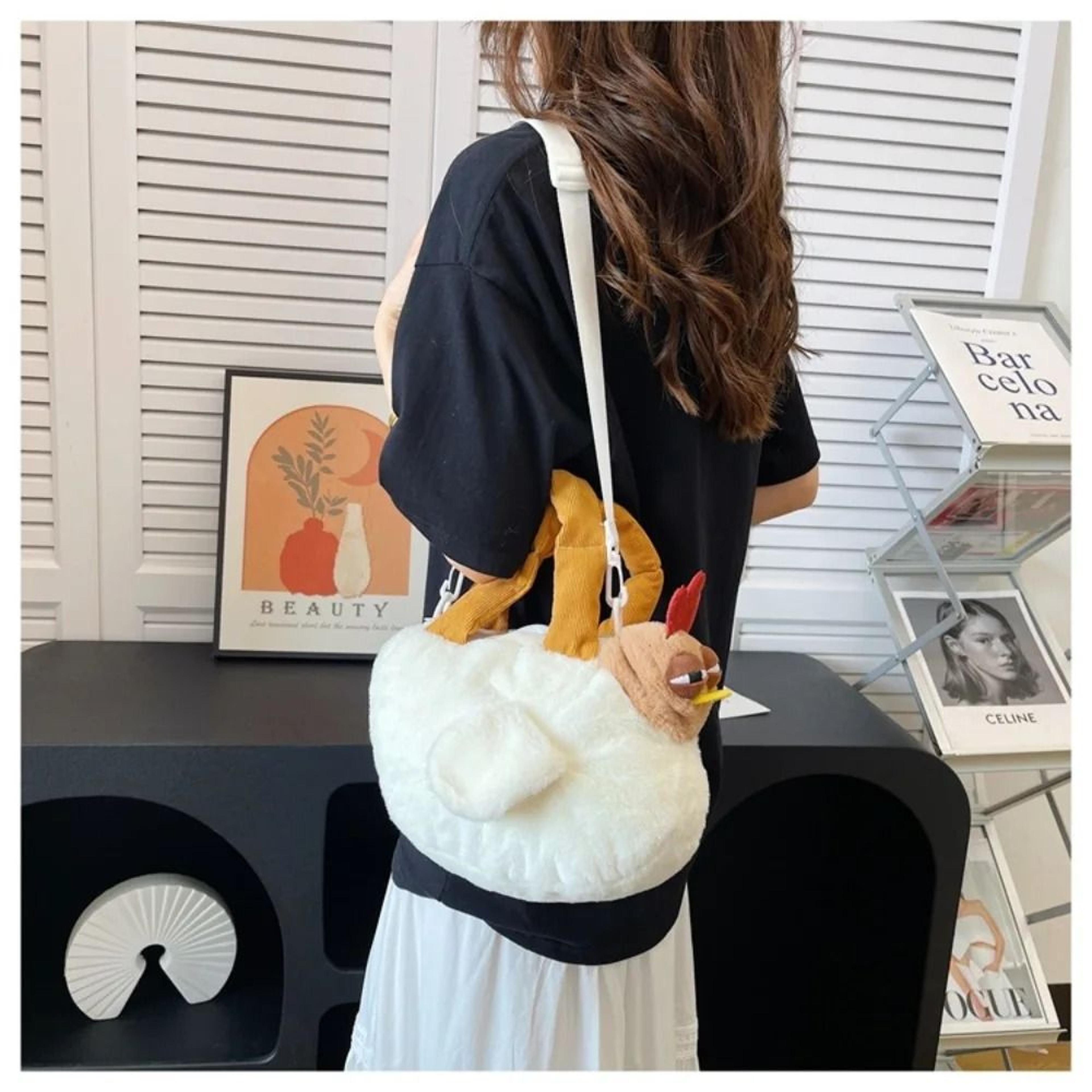 Chicken Shape Plush Handbag  Technical AvantGarde Accessory Logic 4