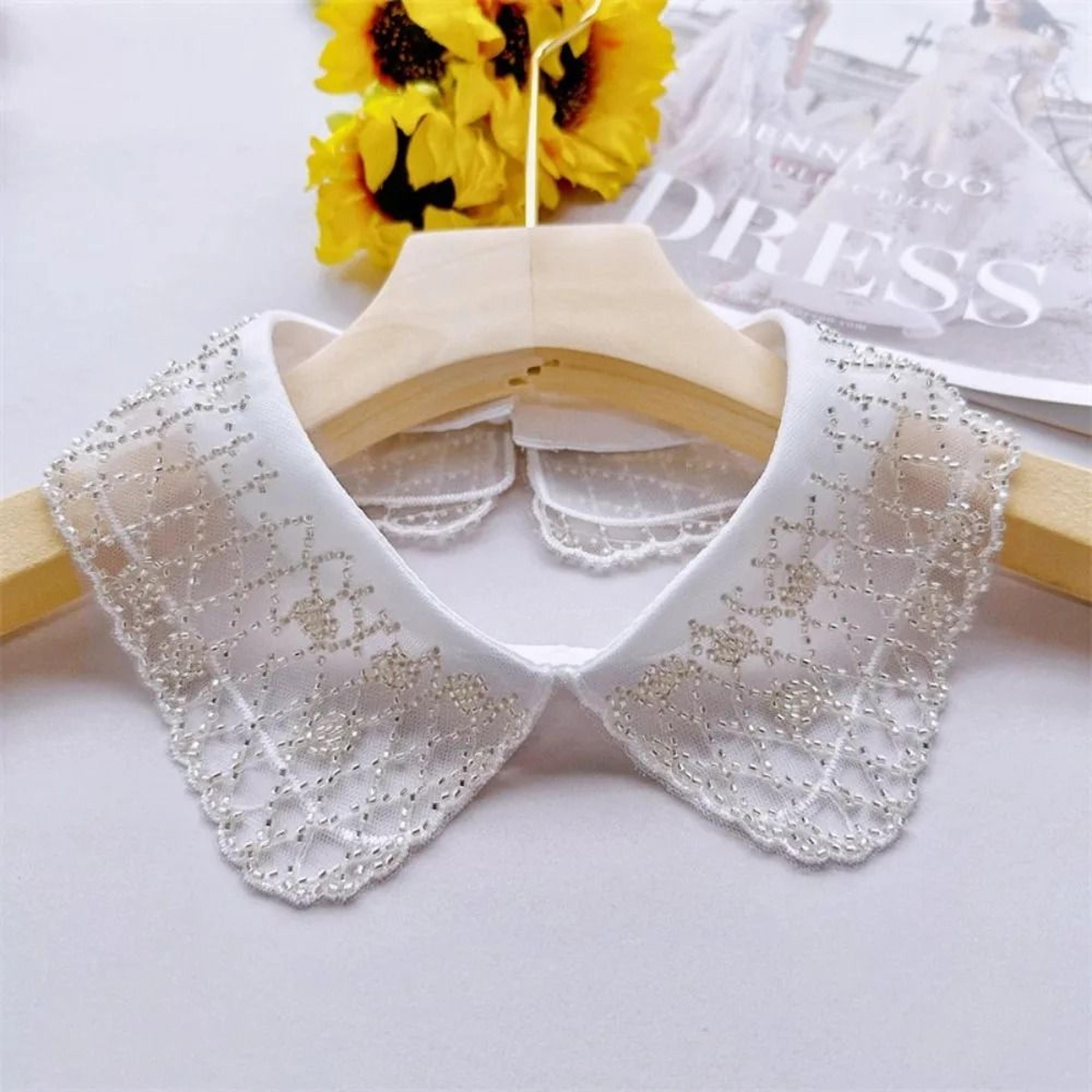 Embroidered Lace Detachable Collar  Technical Sartorial Overlay Logic 6