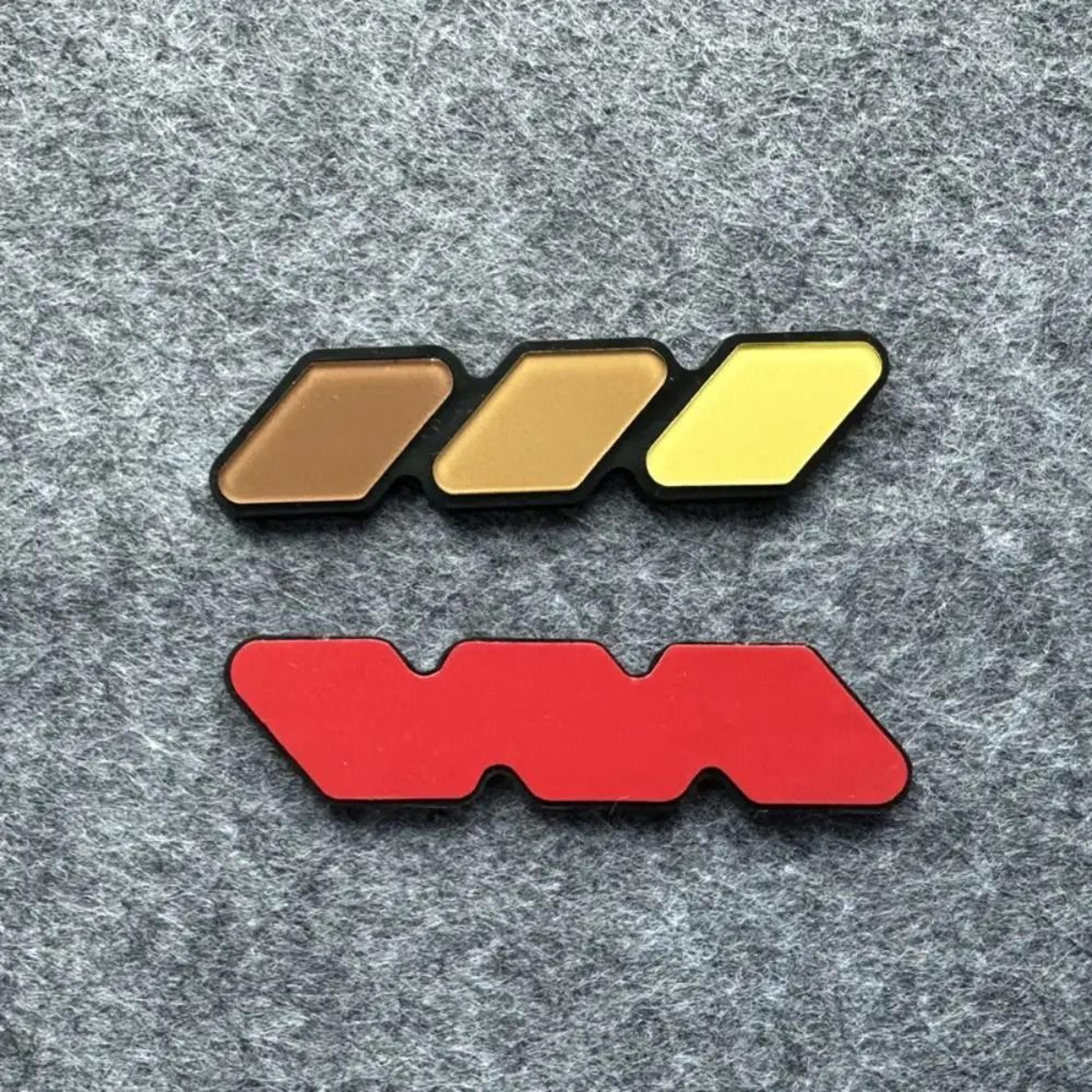 Tricolor Grille Badge Emblem  Technical Automotive Identity Logic 9