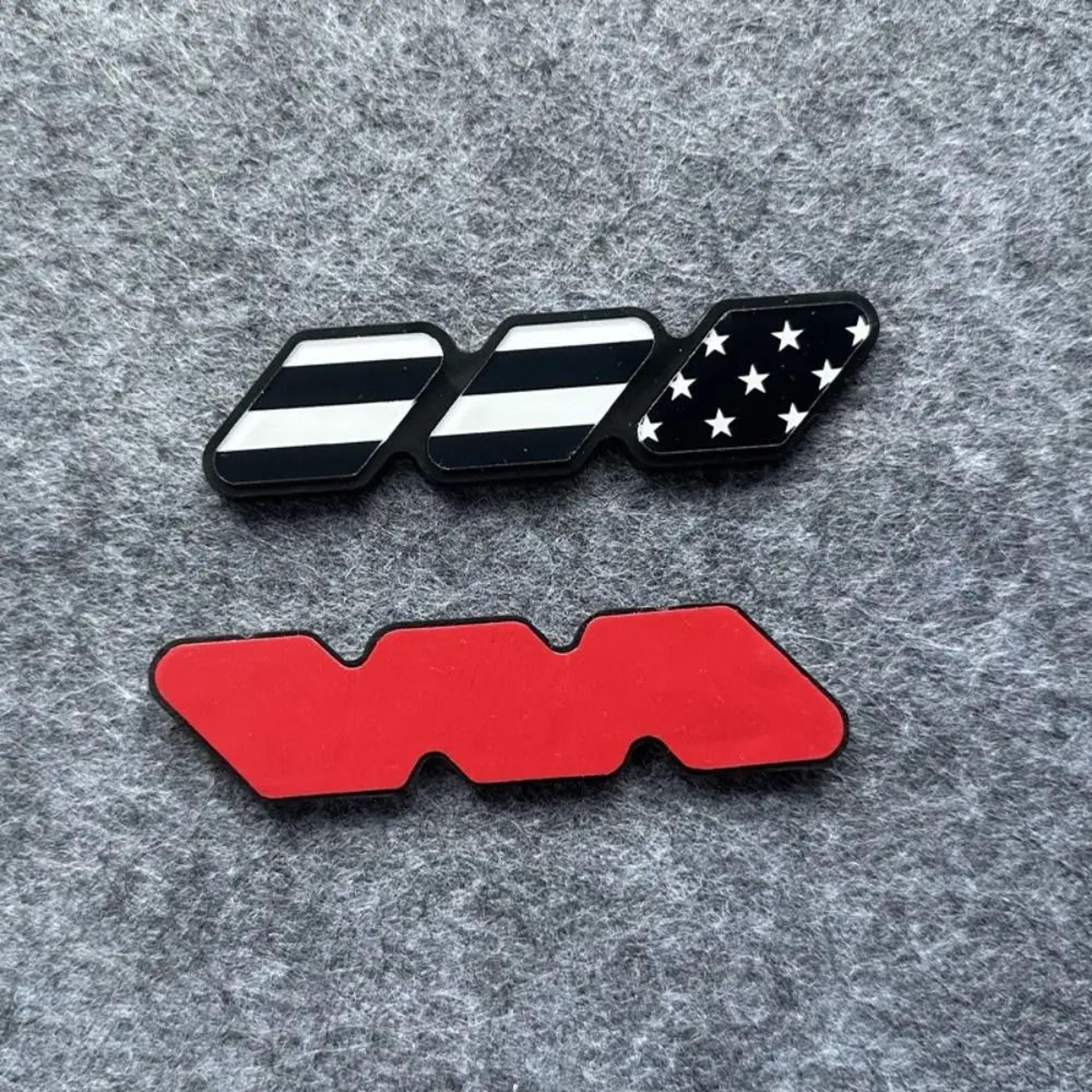 Tricolor Grille Badge Emblem  Technical Automotive Identity Logic 1