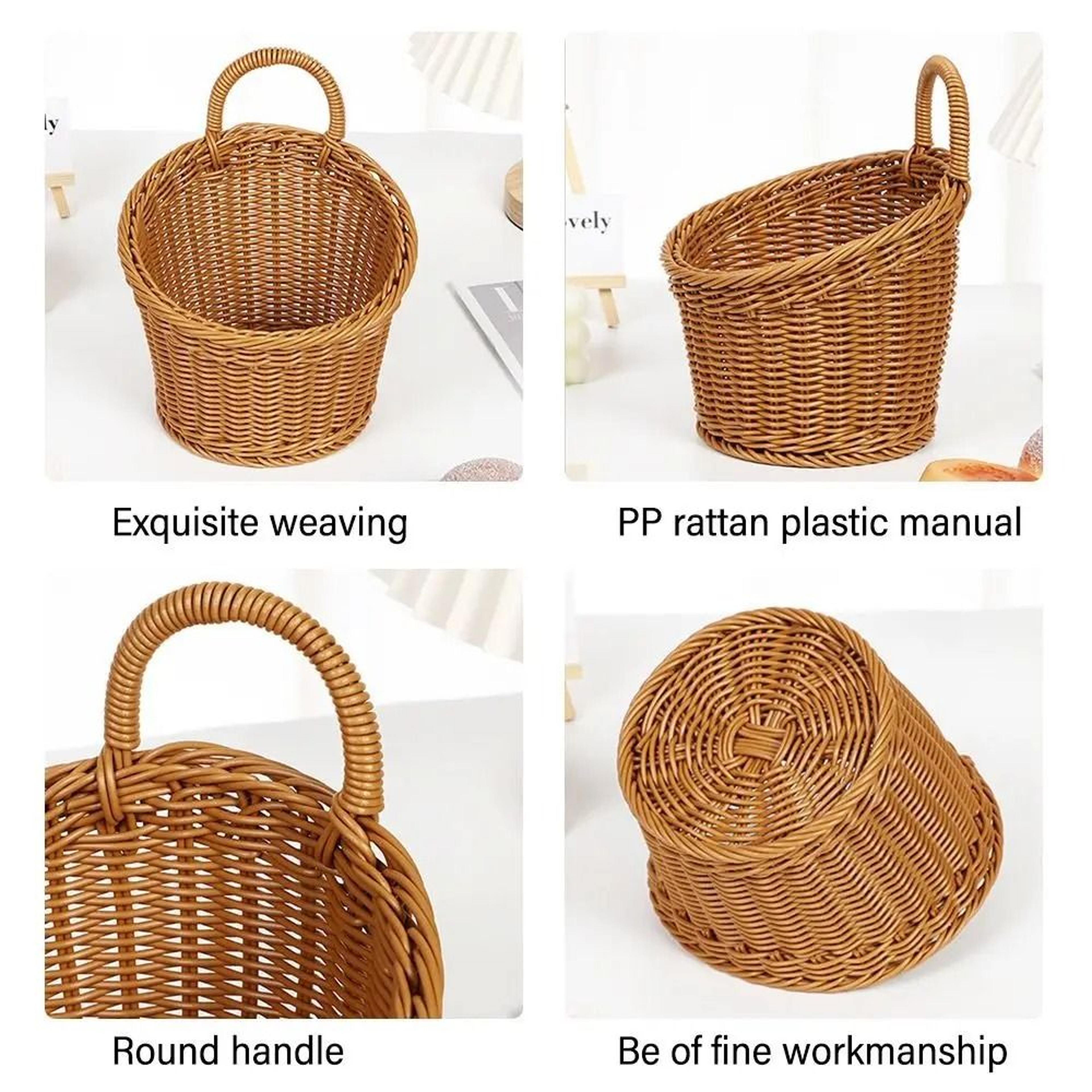 Imitation Rattan Hanging Basket  Technical Rustic Storage Logic 2