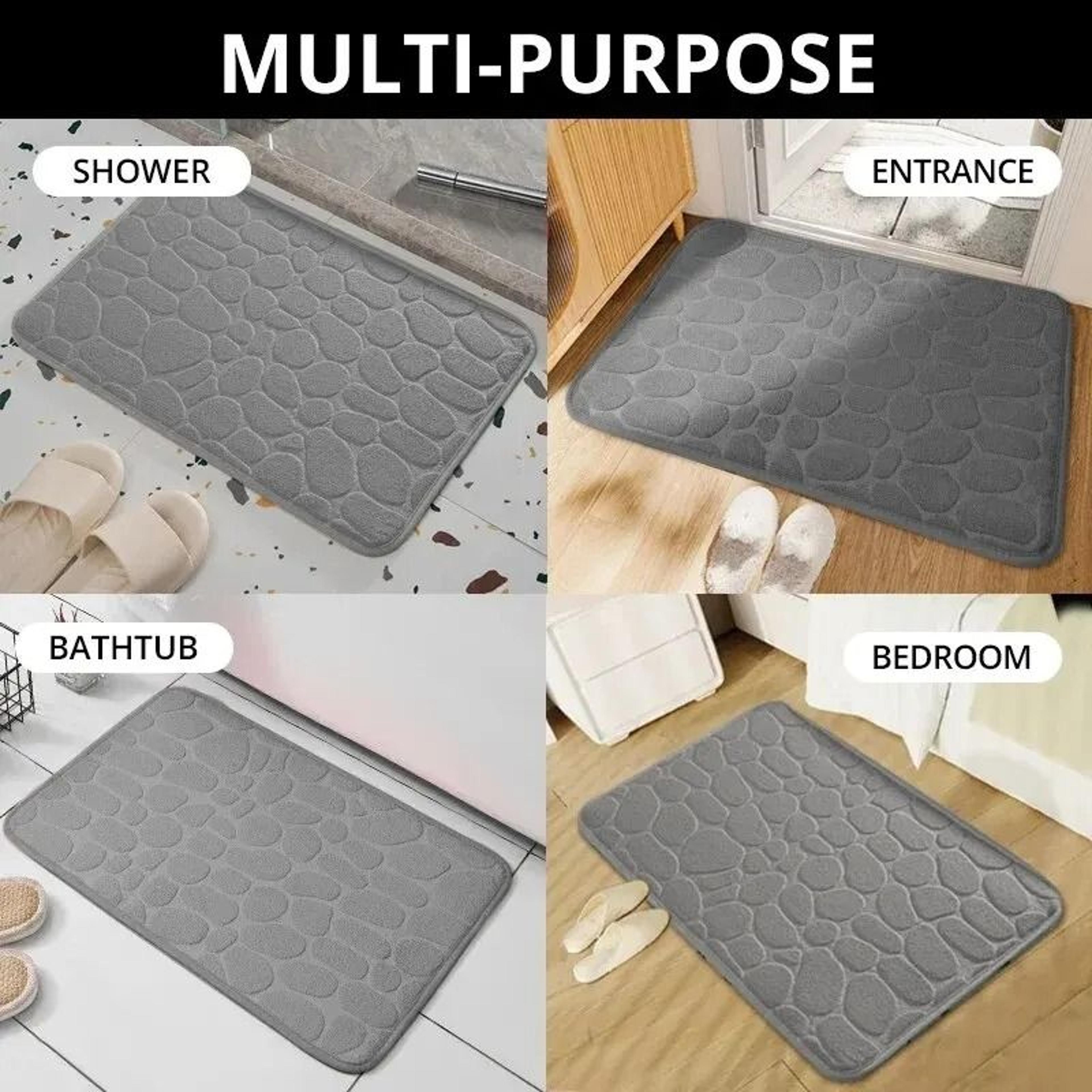PebbleEmbossed AntiSlip Fiber Mat  Professional Bathroom  Living Room Floor Protection  Interior De 1
