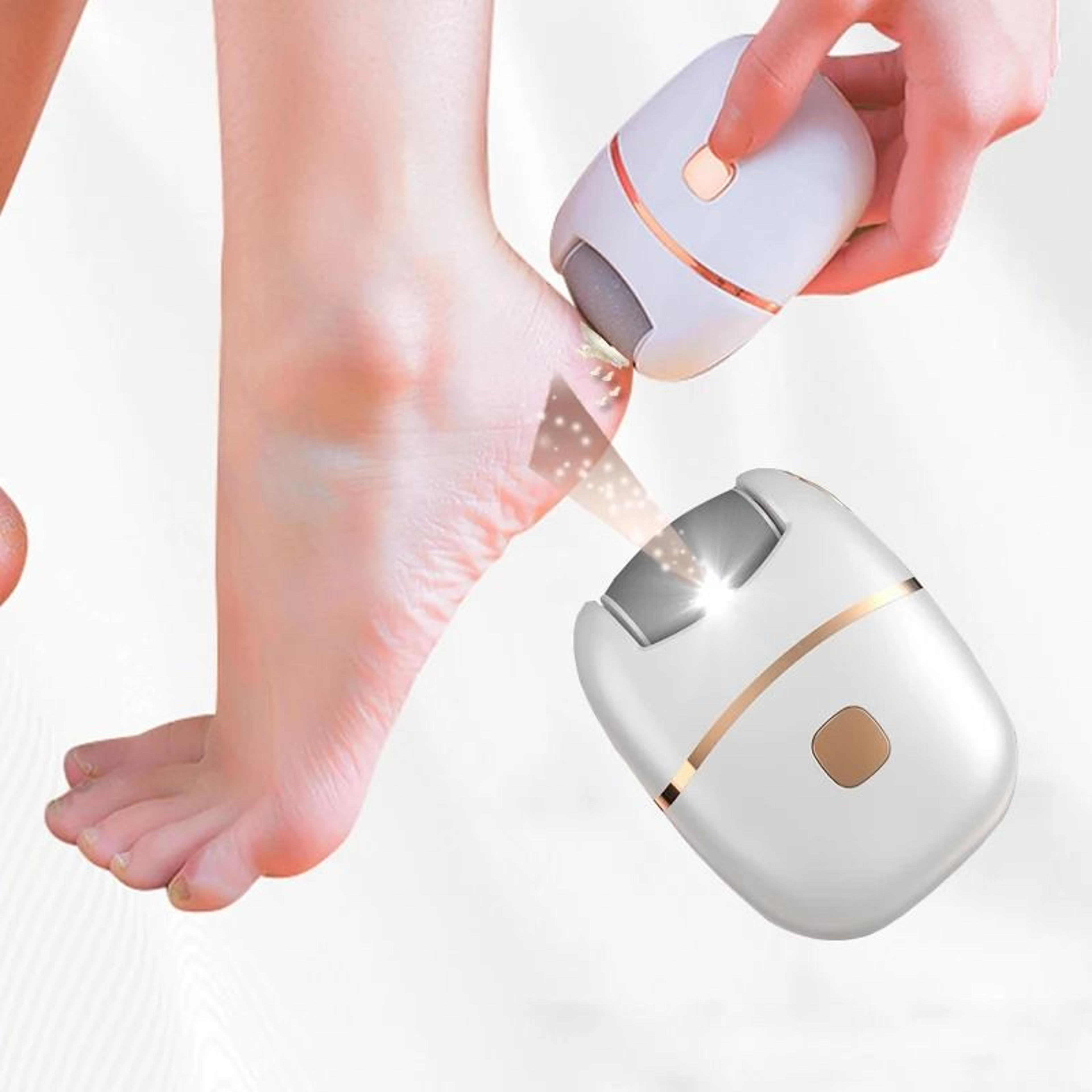 rechargeable electric foot grinder with interchangeable grinding heads