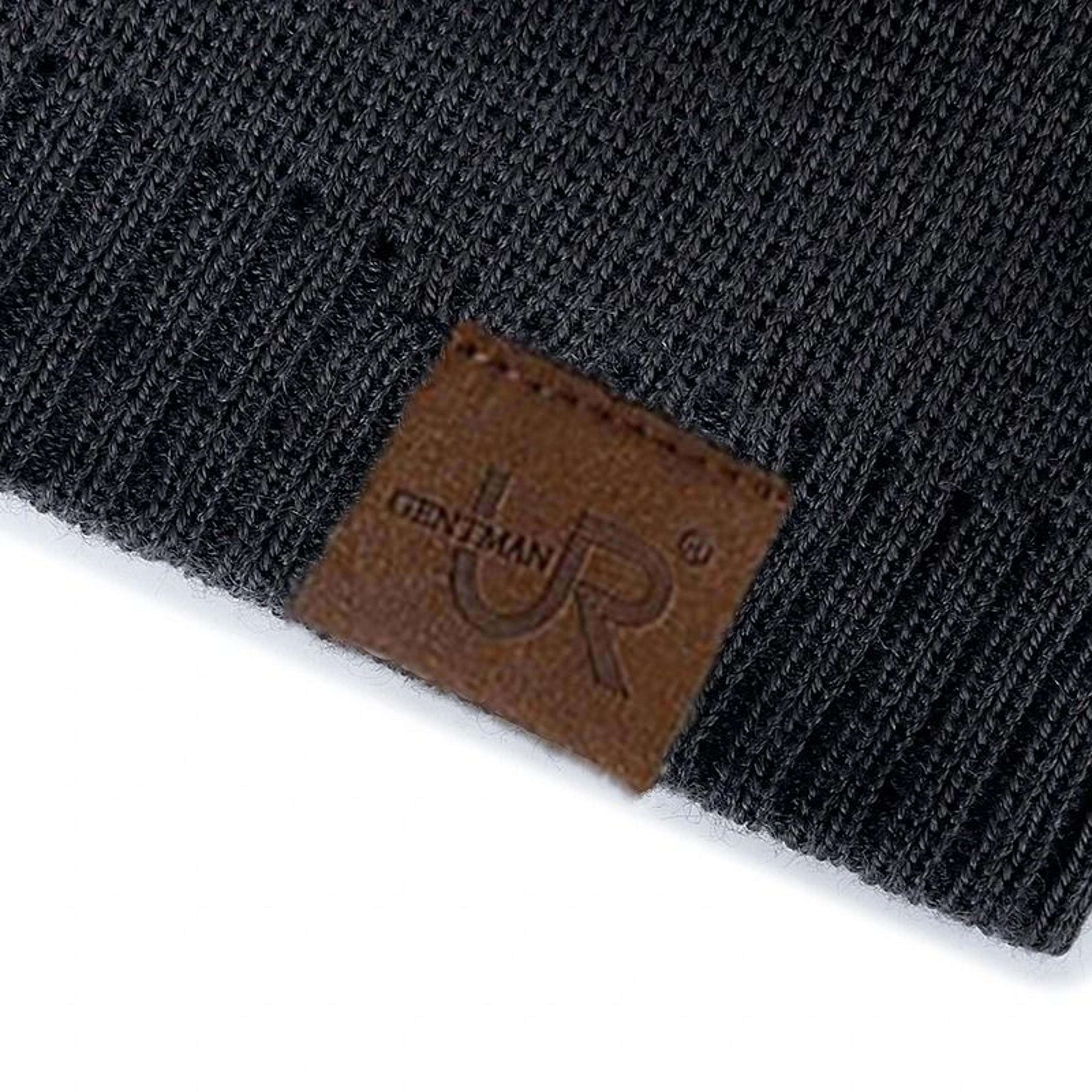 Urgentman Label Winter Knitted Beanie With Thermal Fur Lining 4
