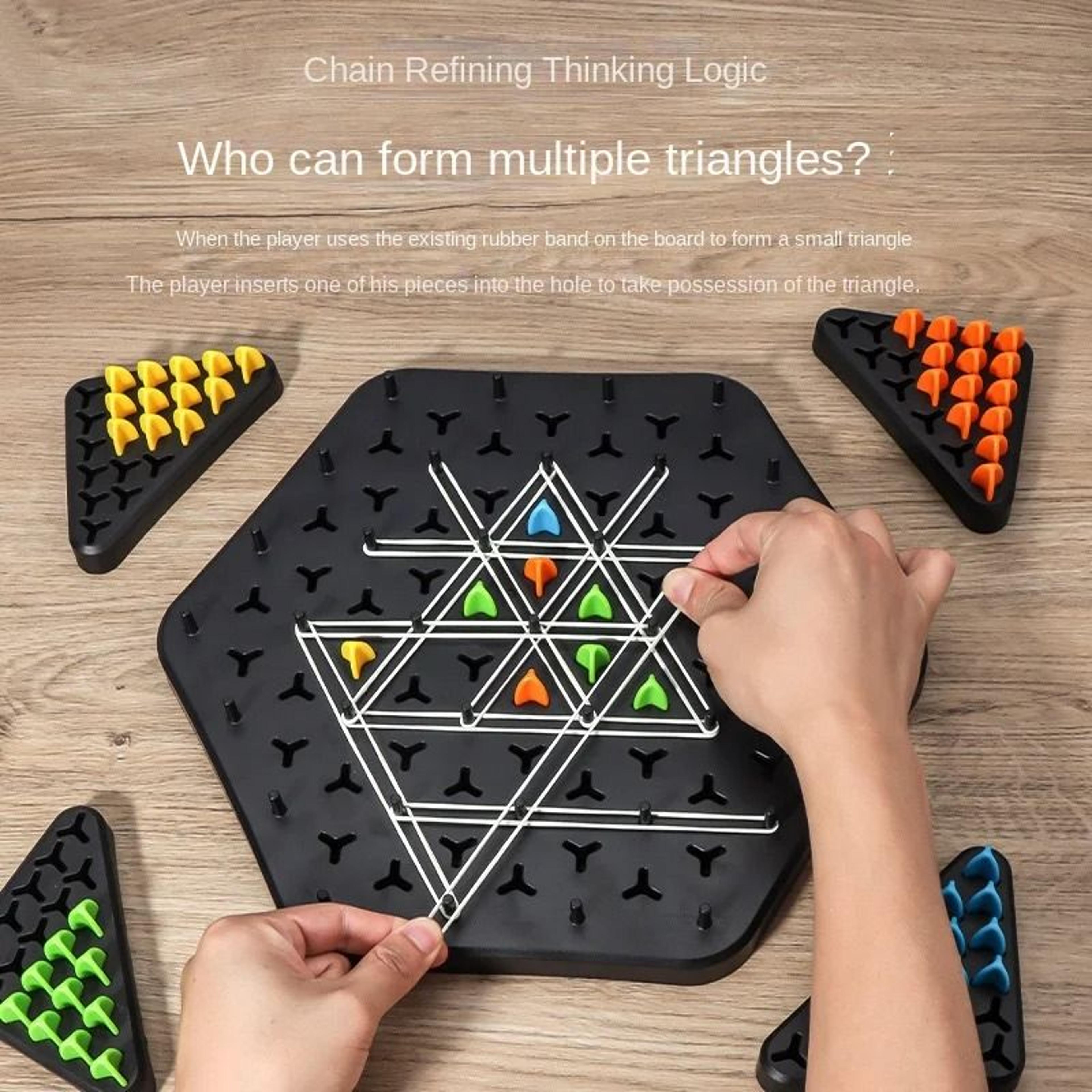 Chain Triangle Strategic Duel Board Game For Logic And Family Play 4