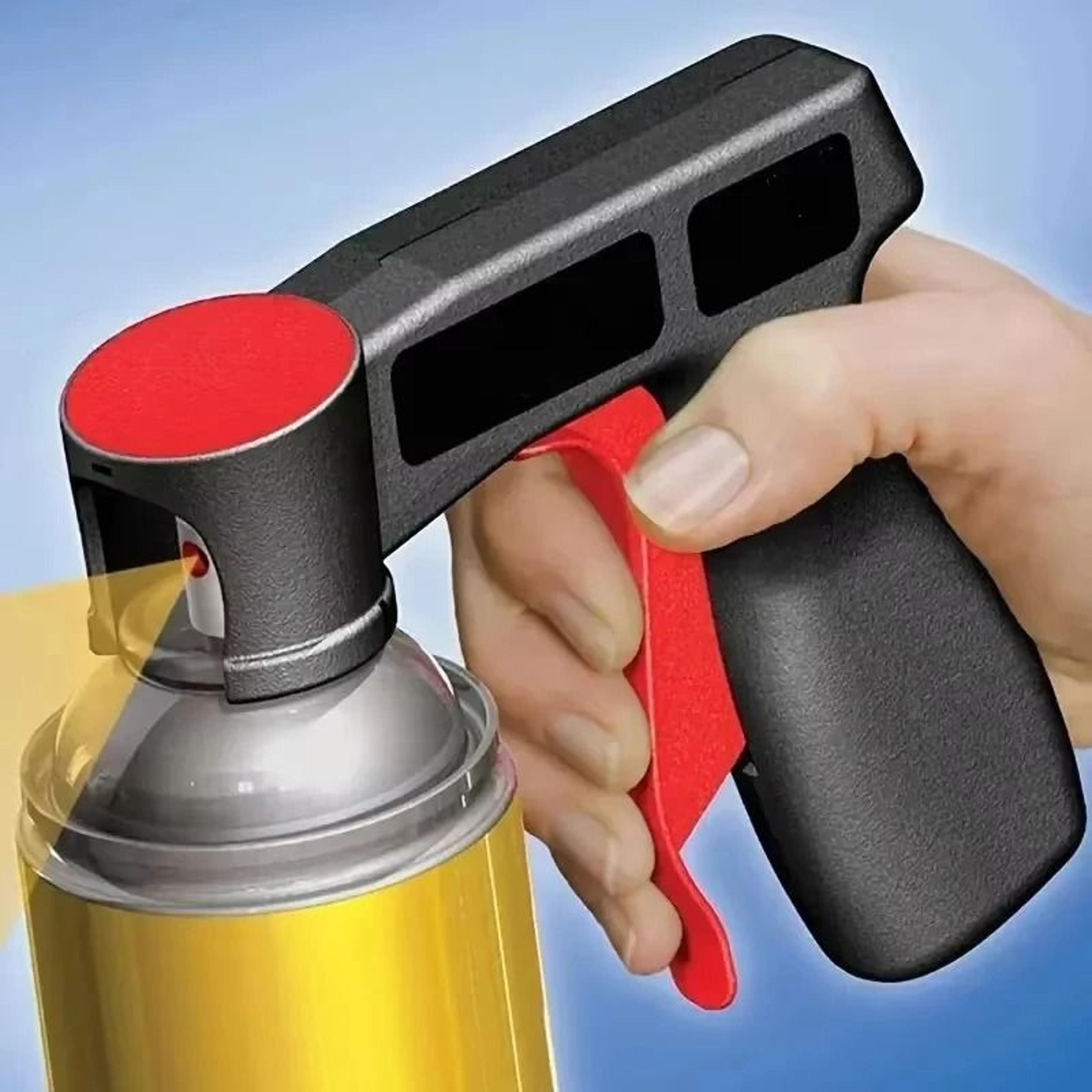 universal portable plastic spray paint handle and self spraying hand gun