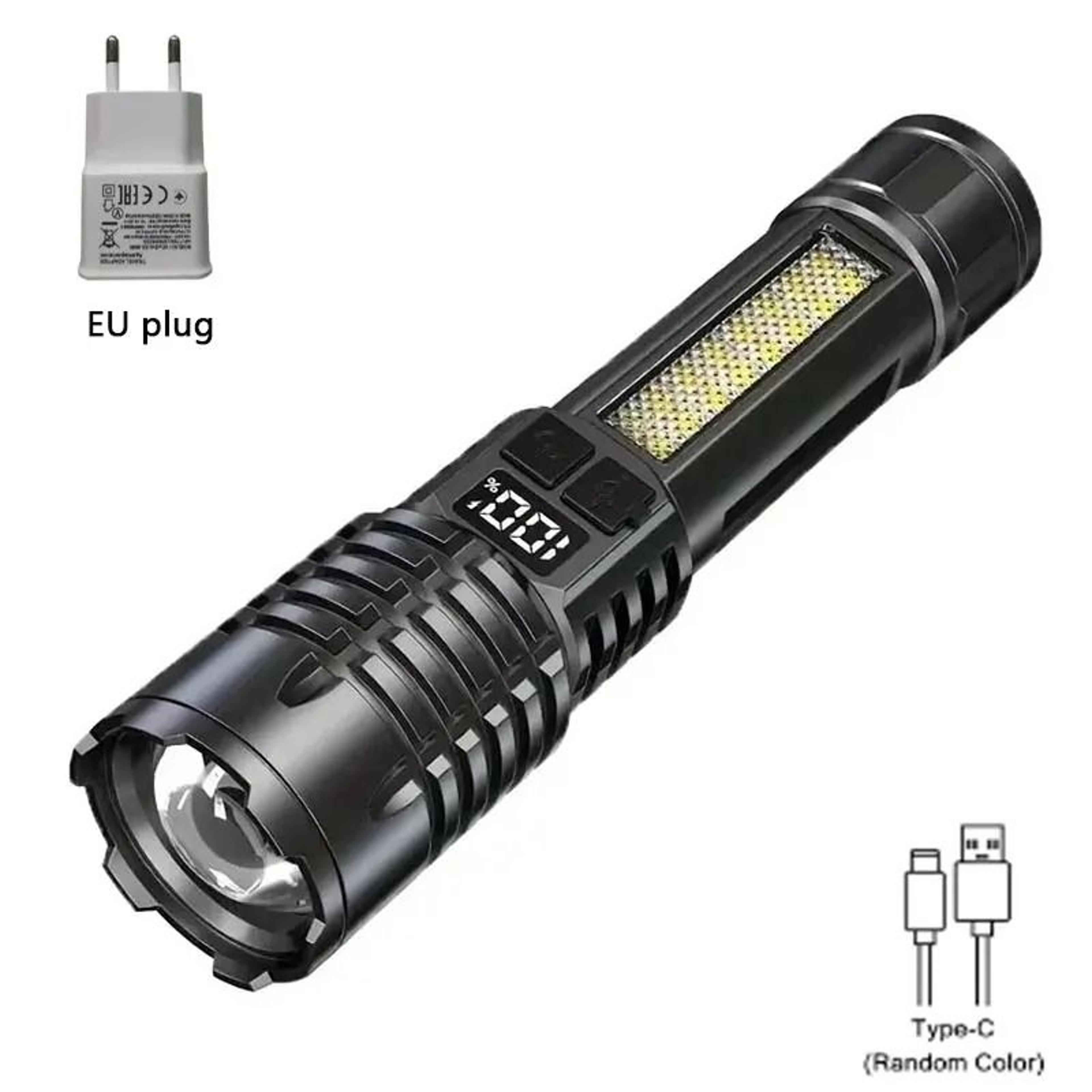 Heinast HighPower LED Flashlight With Tactical COB Side Light 12