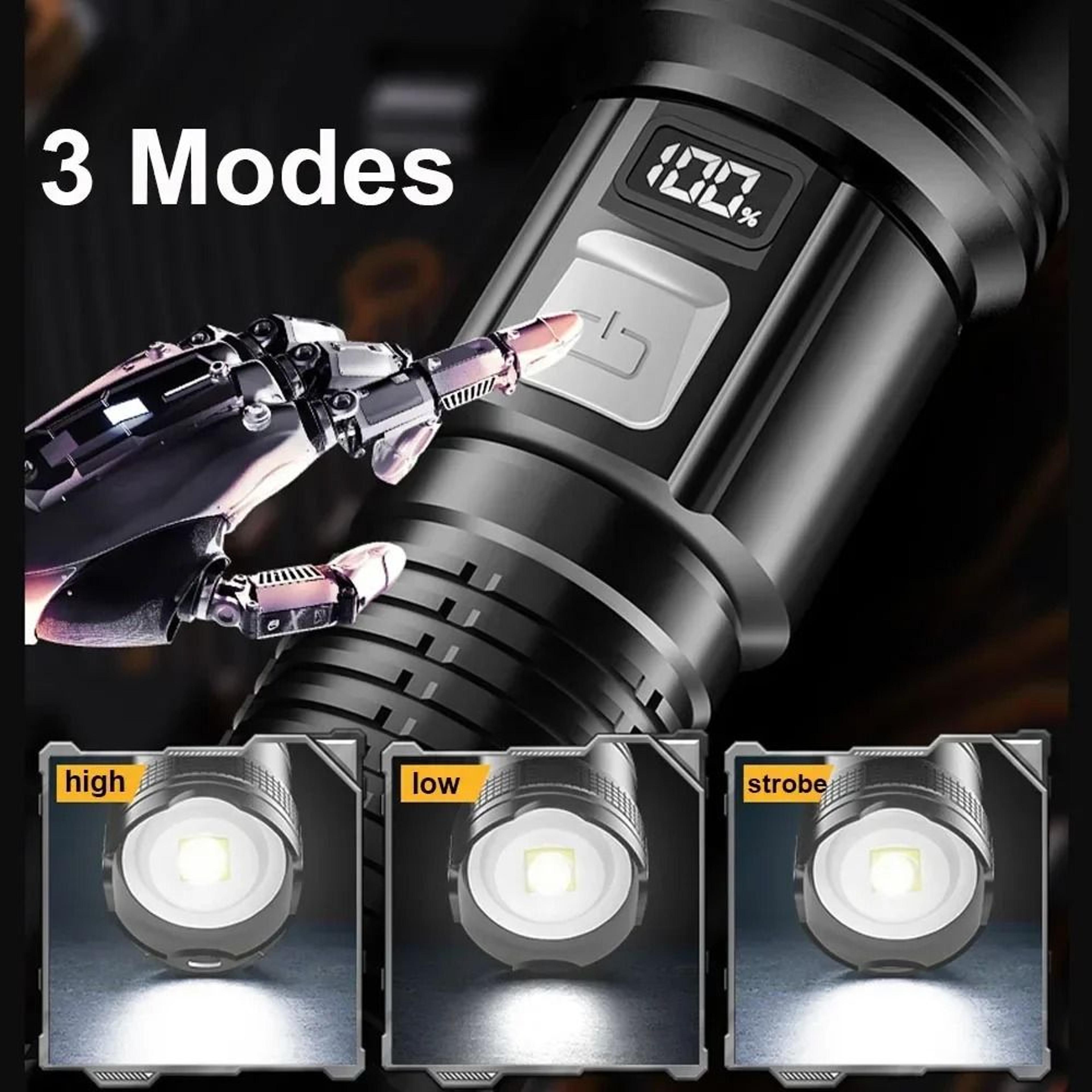 Tactical HighLumen LED Flashlight With Intelligent Digital Display 1