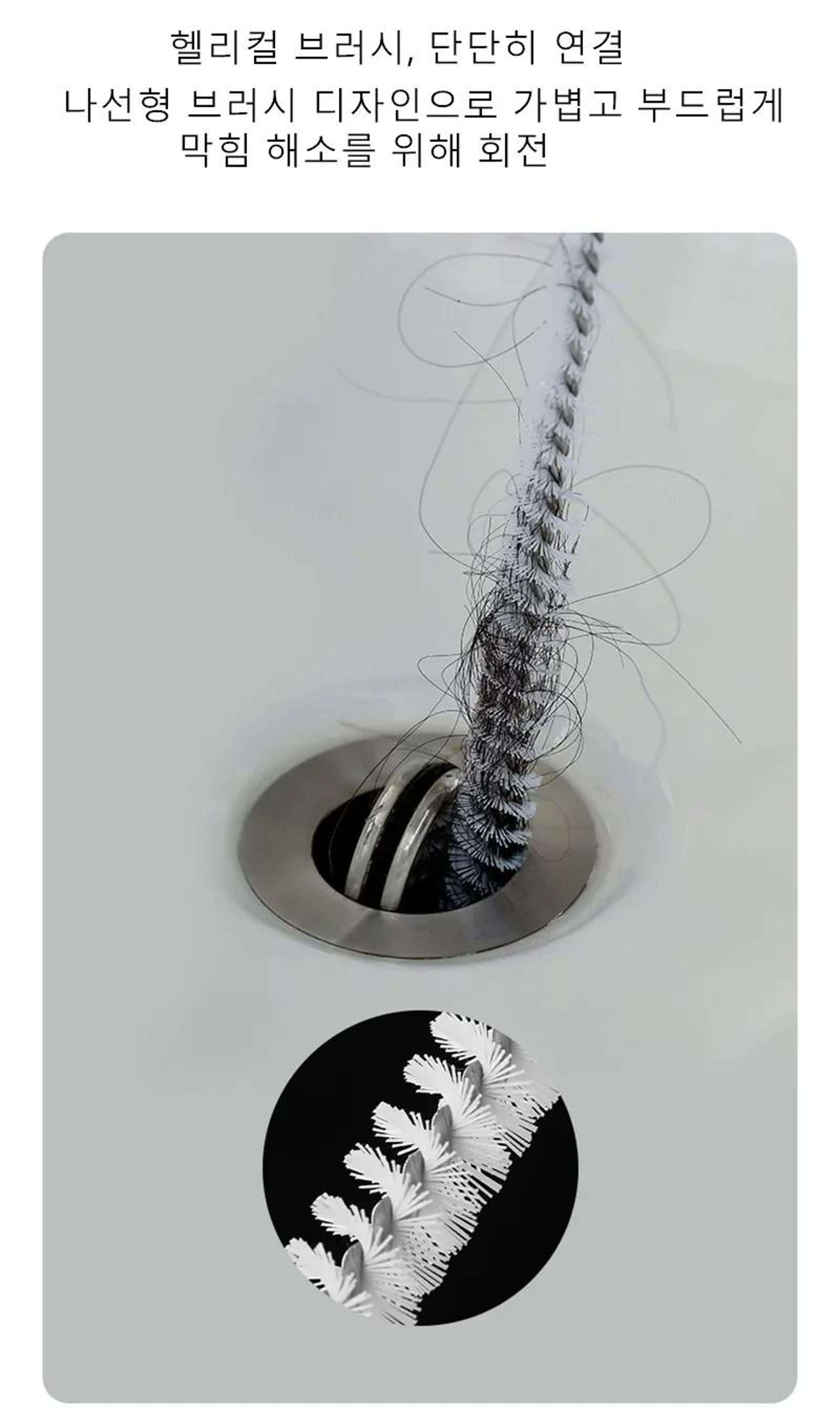 Flexible Pipe Dredging Brush And Sink Clog Removal Interface 2