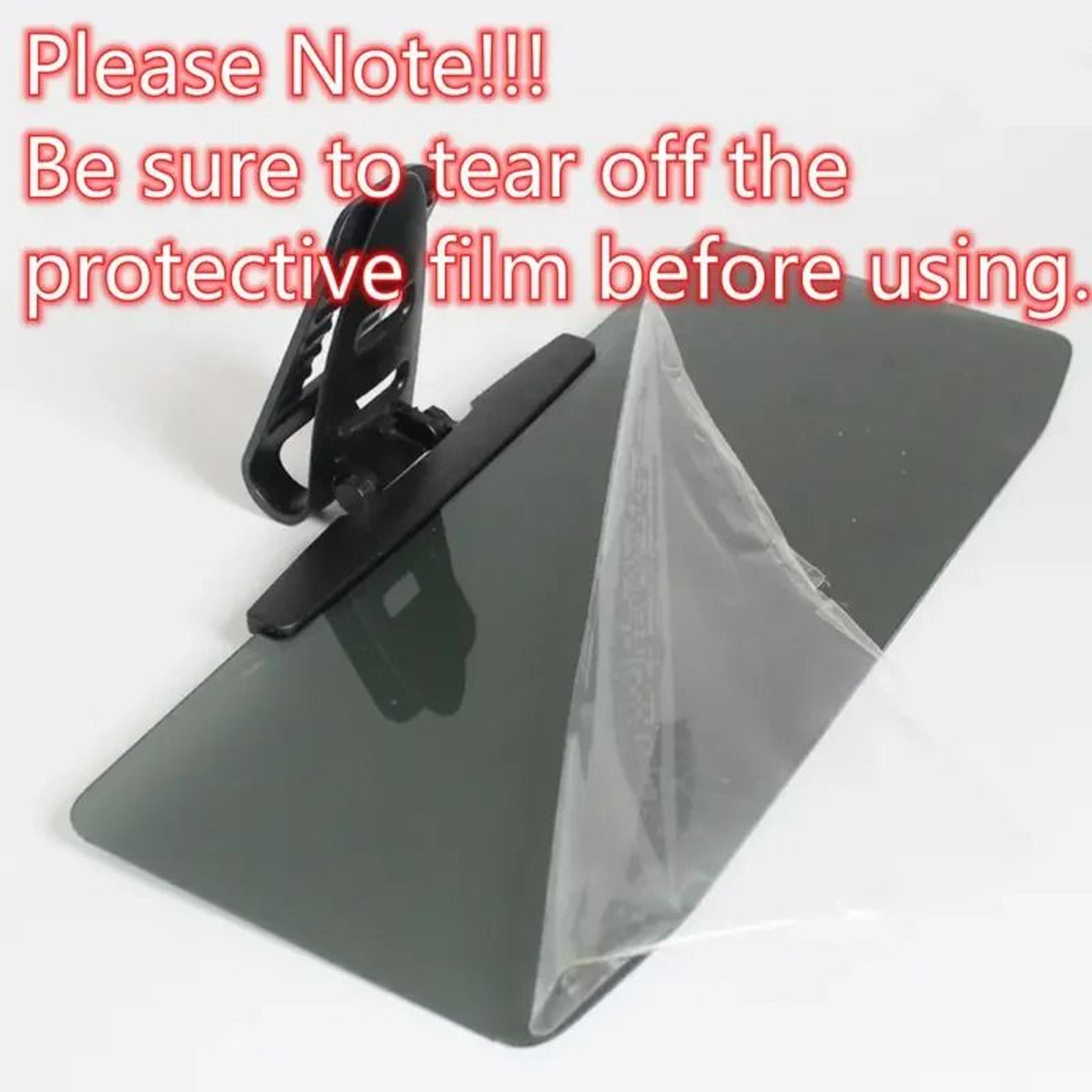 anti-glare automotive sunshade and uv shield interface