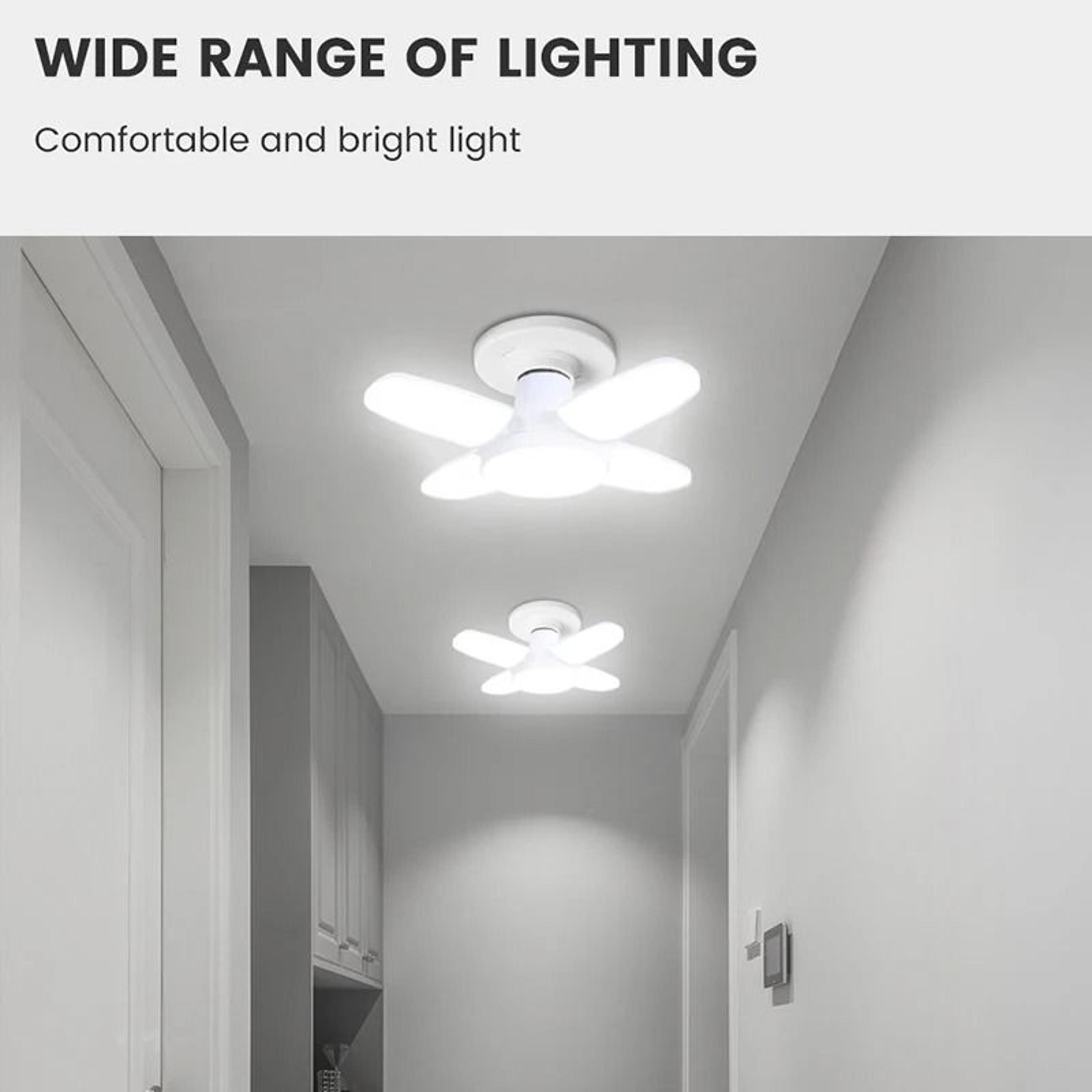Deformable E27 FanShape Foldable LED HighLuminance Garage Light 4