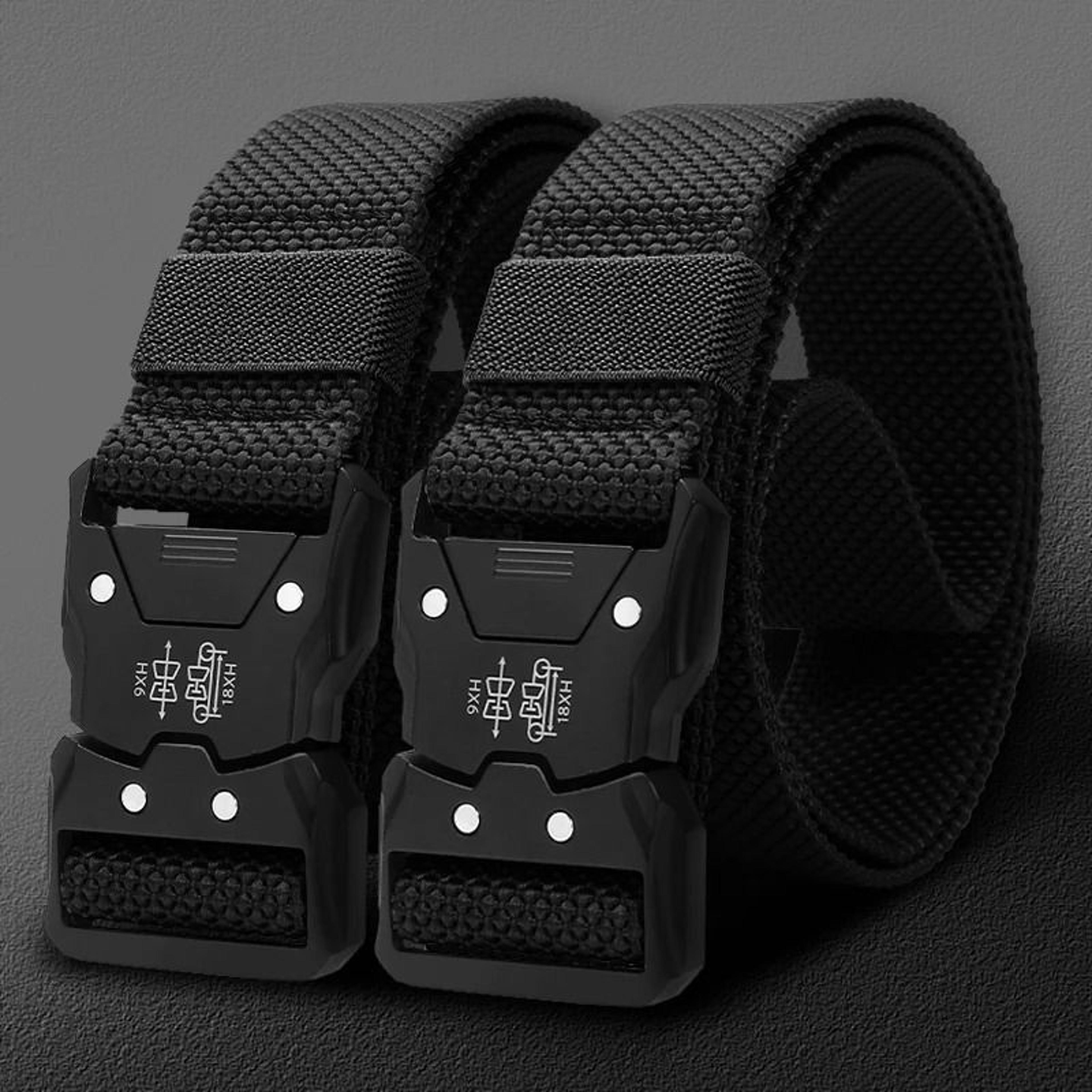 Tactical HighDurability Waist Belt With Automatic Mechanical Buckle 5