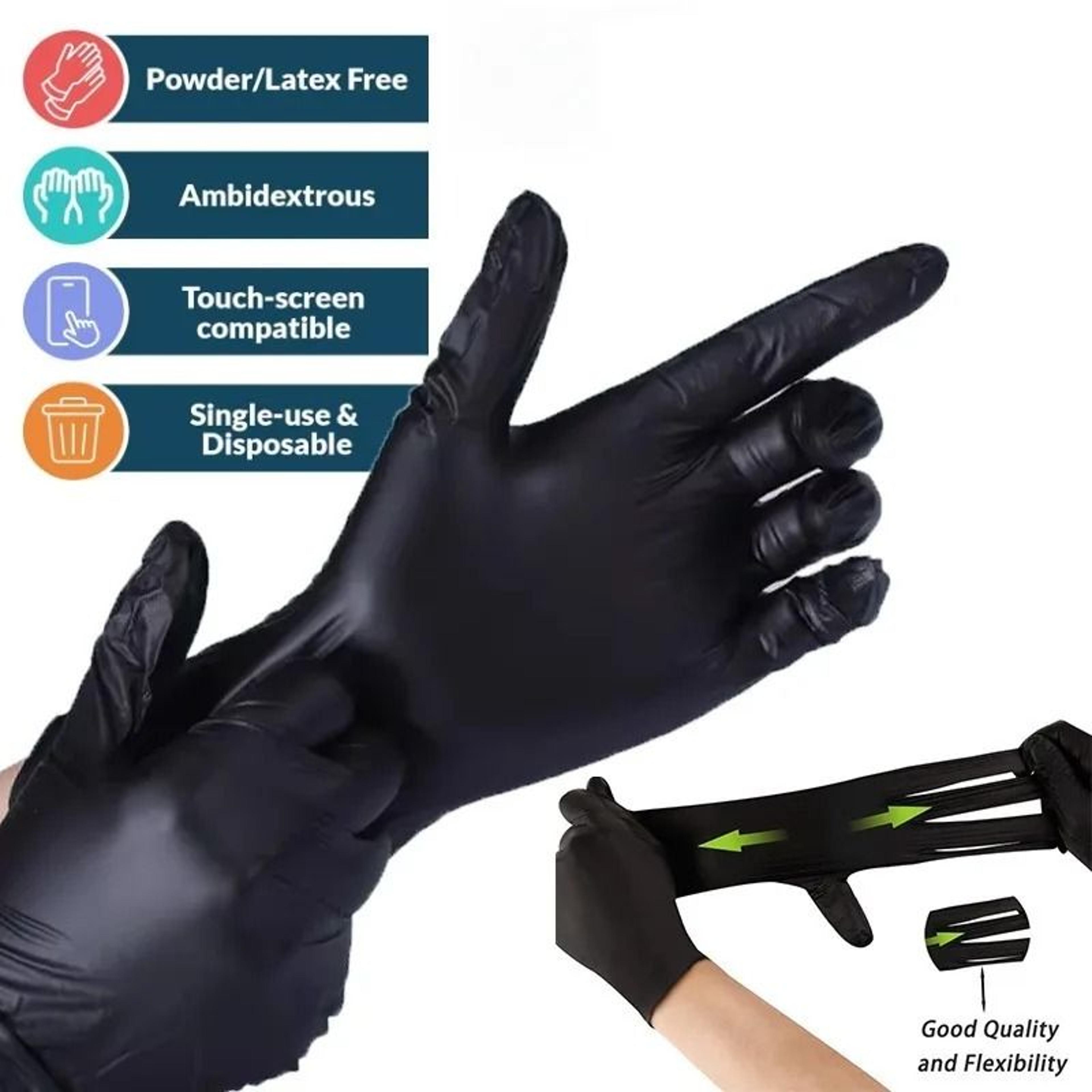 IndustrialGrade Disposable Black Nitrile Gloves And Hygiene Interface 2