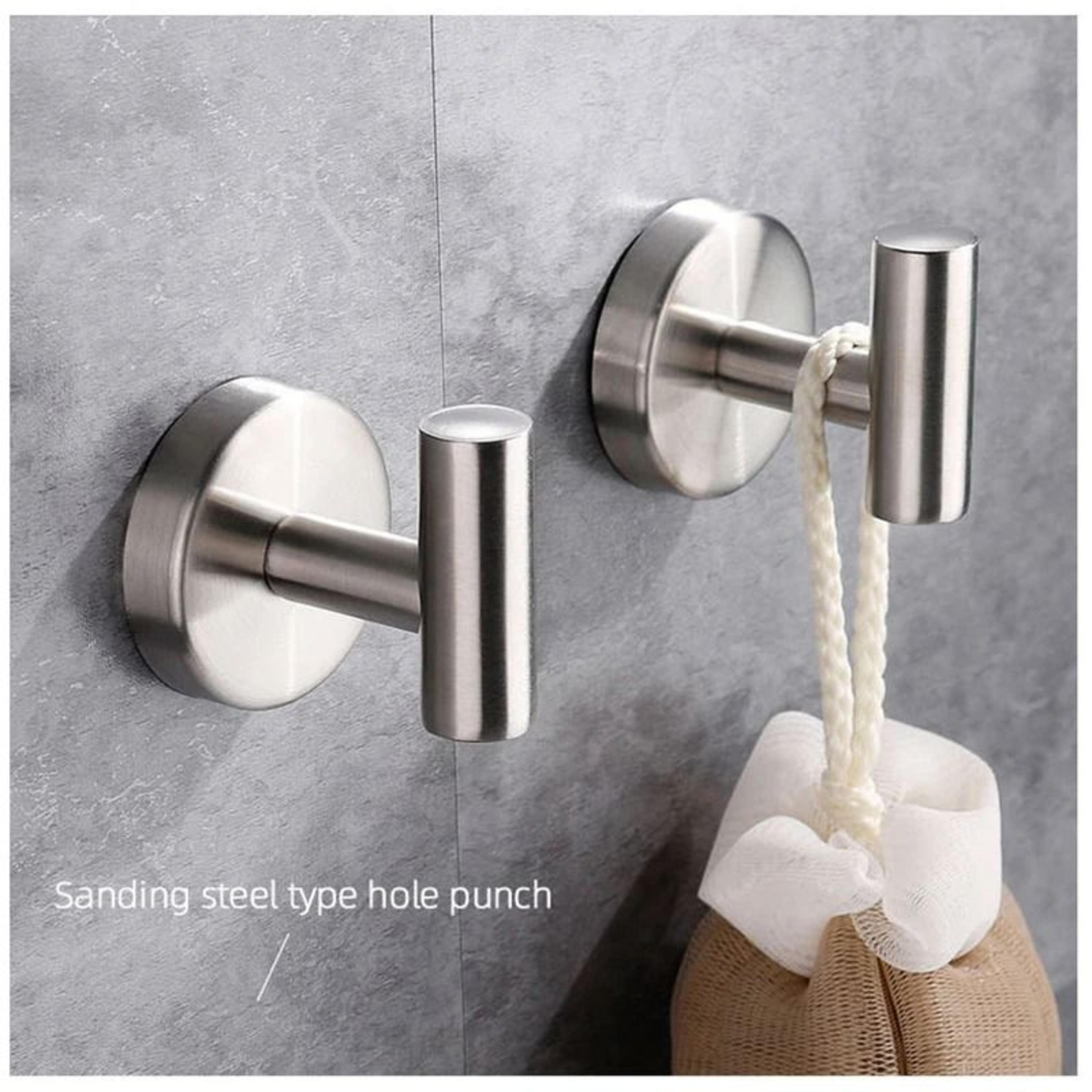 stainless steel heavy-duty adhesive utility hook and spatial hardware interface