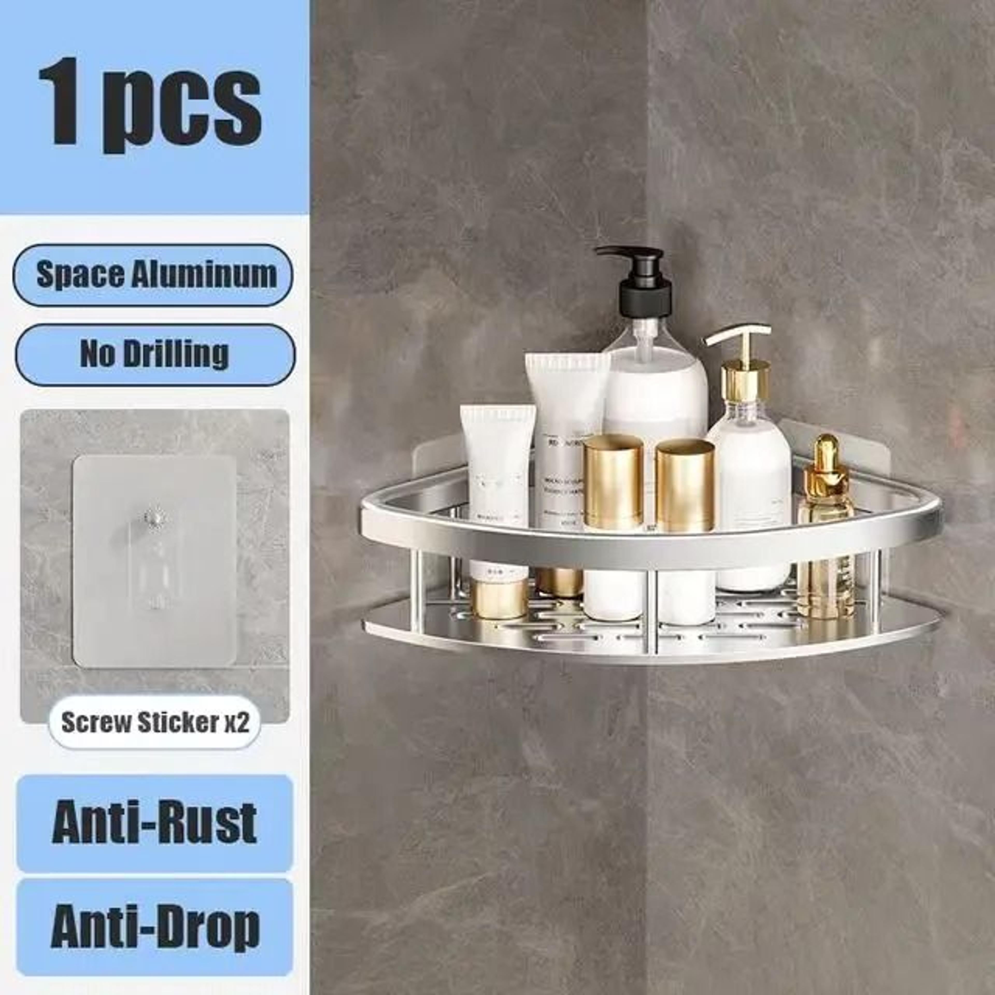Space Aluminum NoDrill Wall Shelf And Sanitary Utility Interface 11