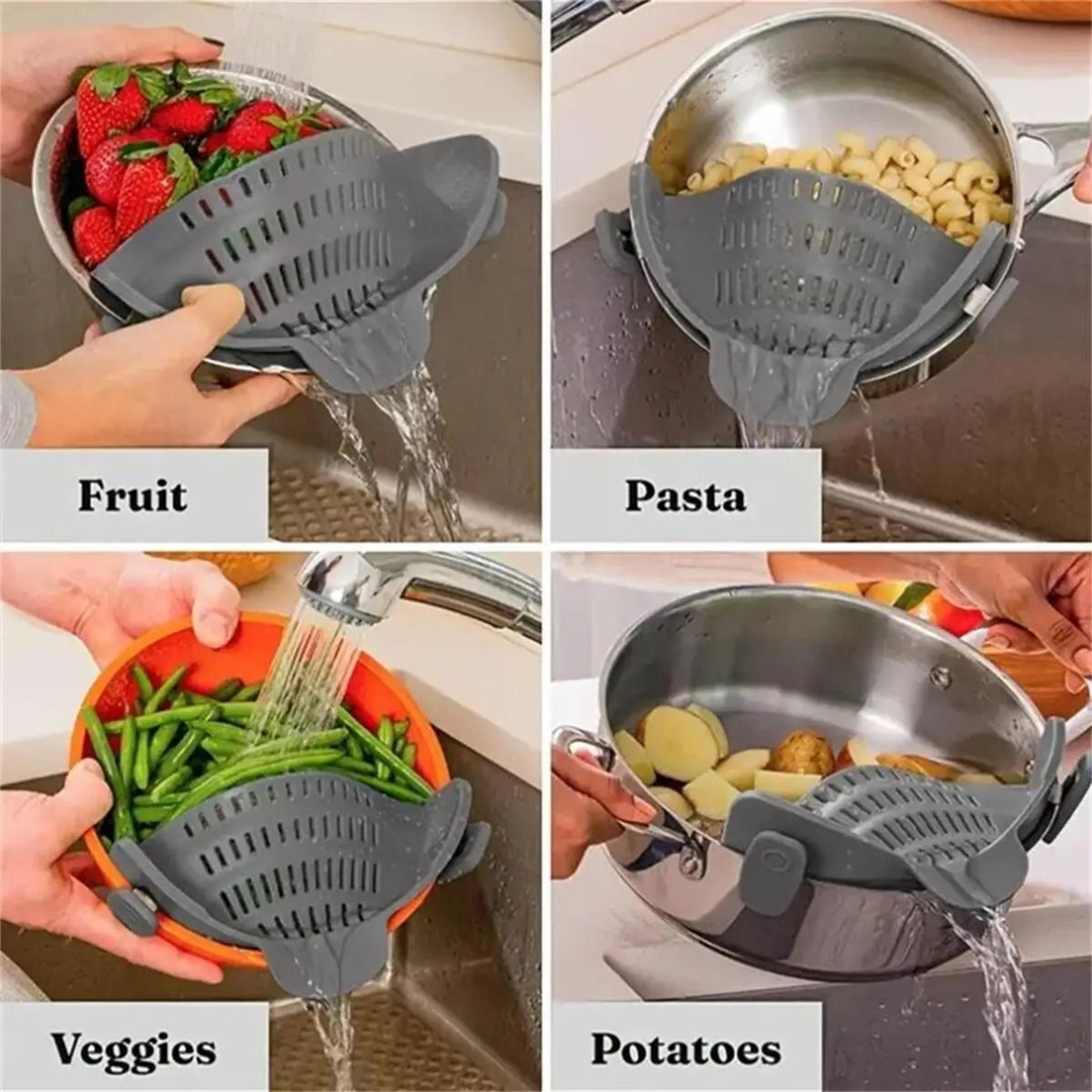 HighFlexibility ClipOn Pot Strainer And Culinary Fluid Interface 2