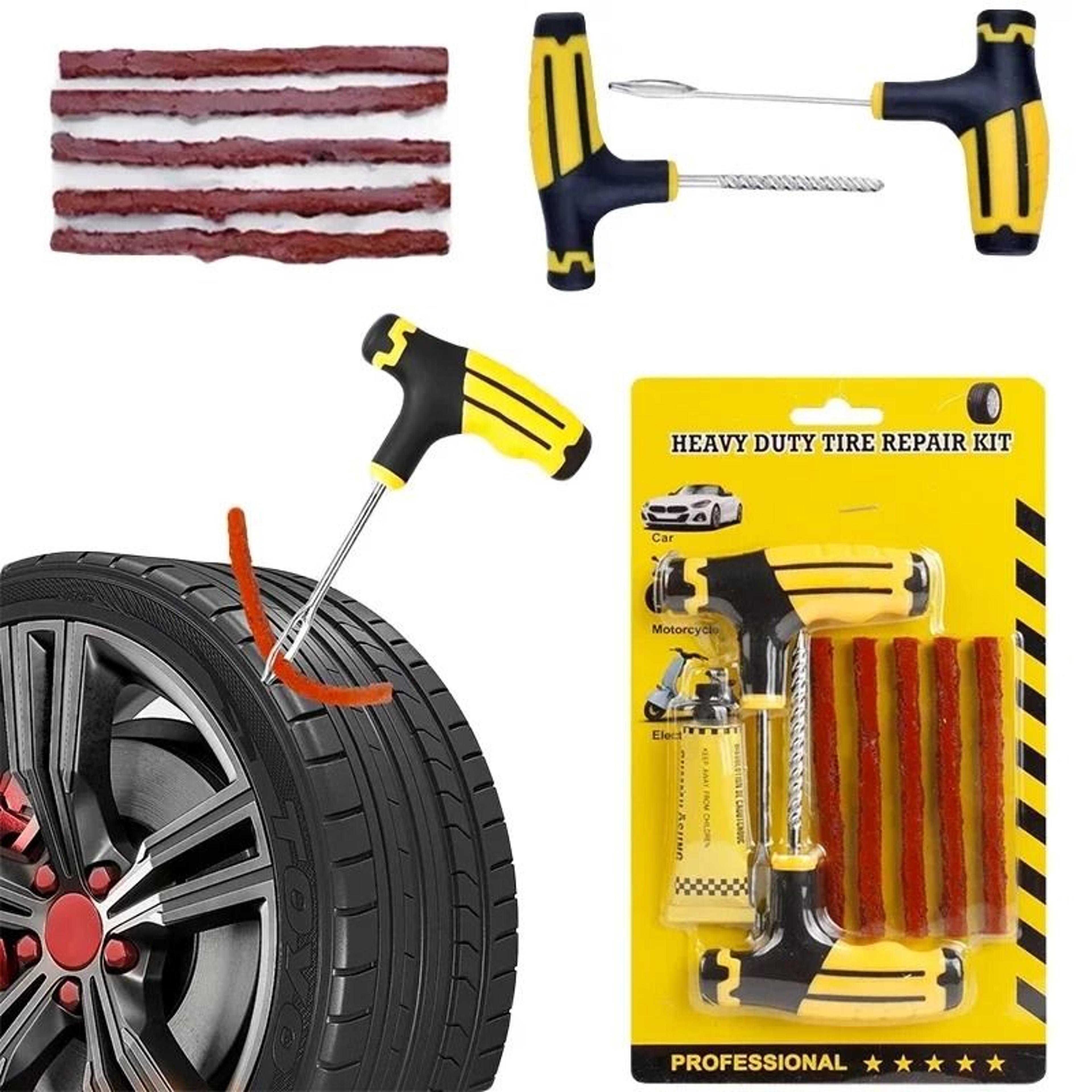 emergency automotive tire puncture and kinetic recovery interface