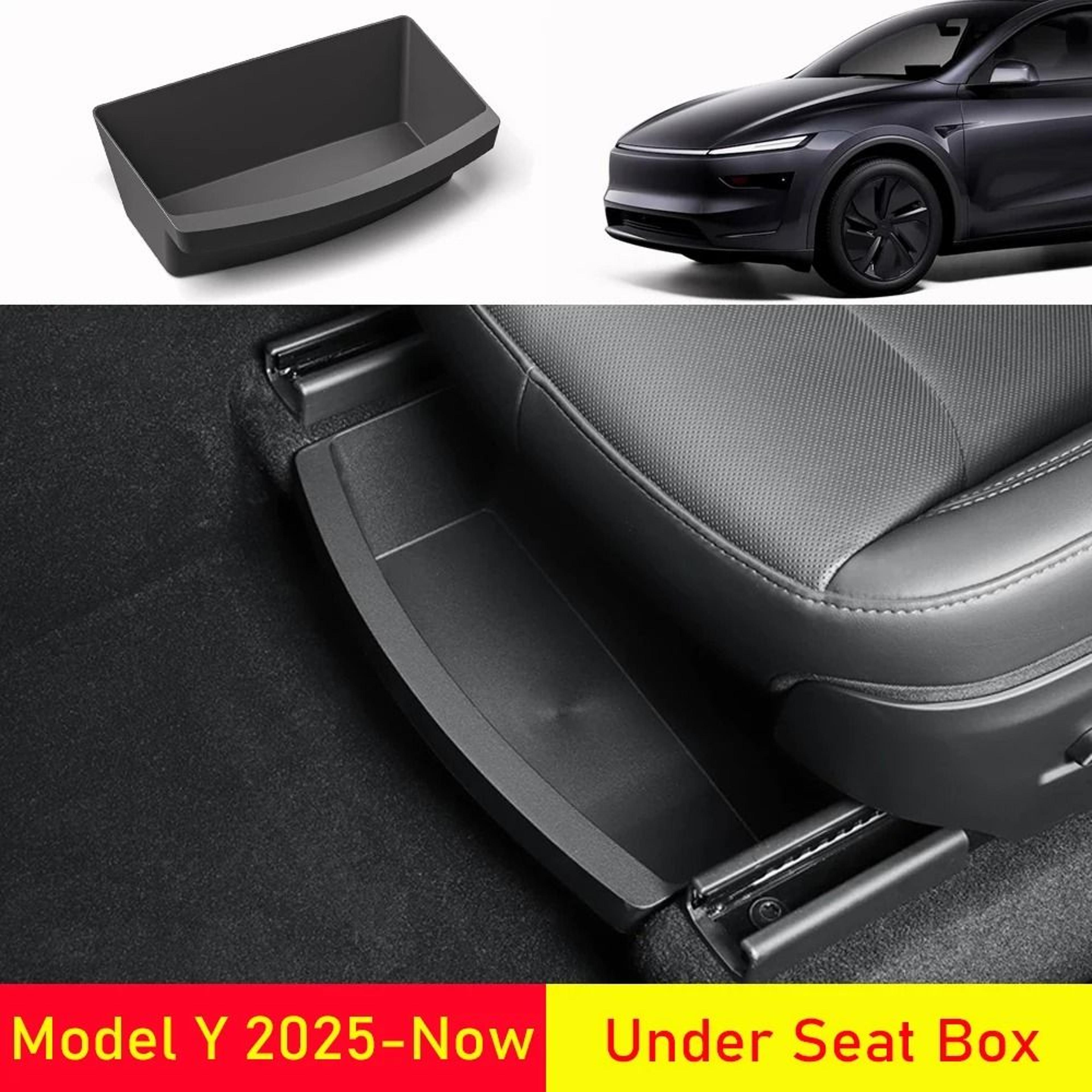 tesla model y juniper (2025–2026) high-capacity under-seat storage interface