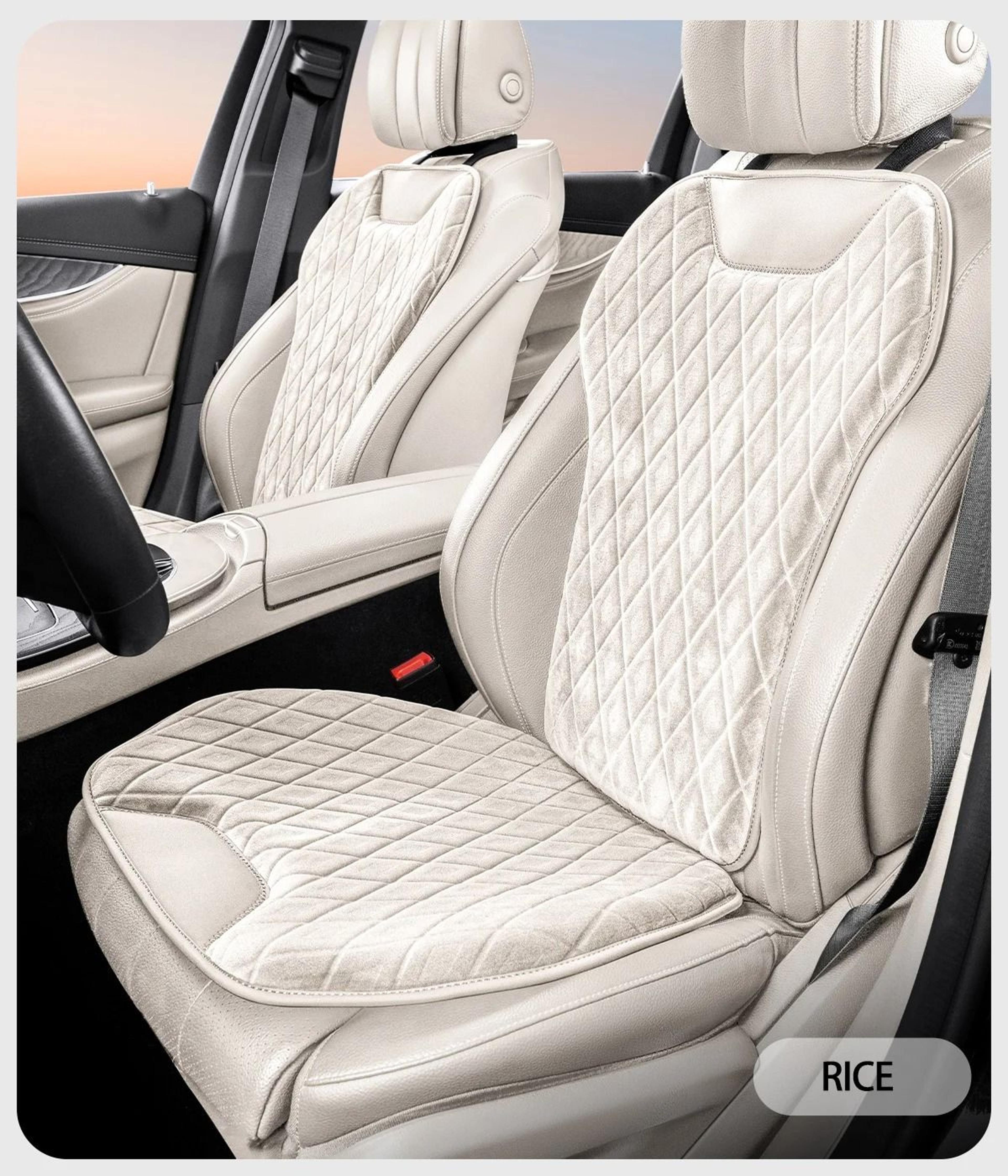 Universal Soft Flannel Car Seat Mat And Backrest Protector Set 0