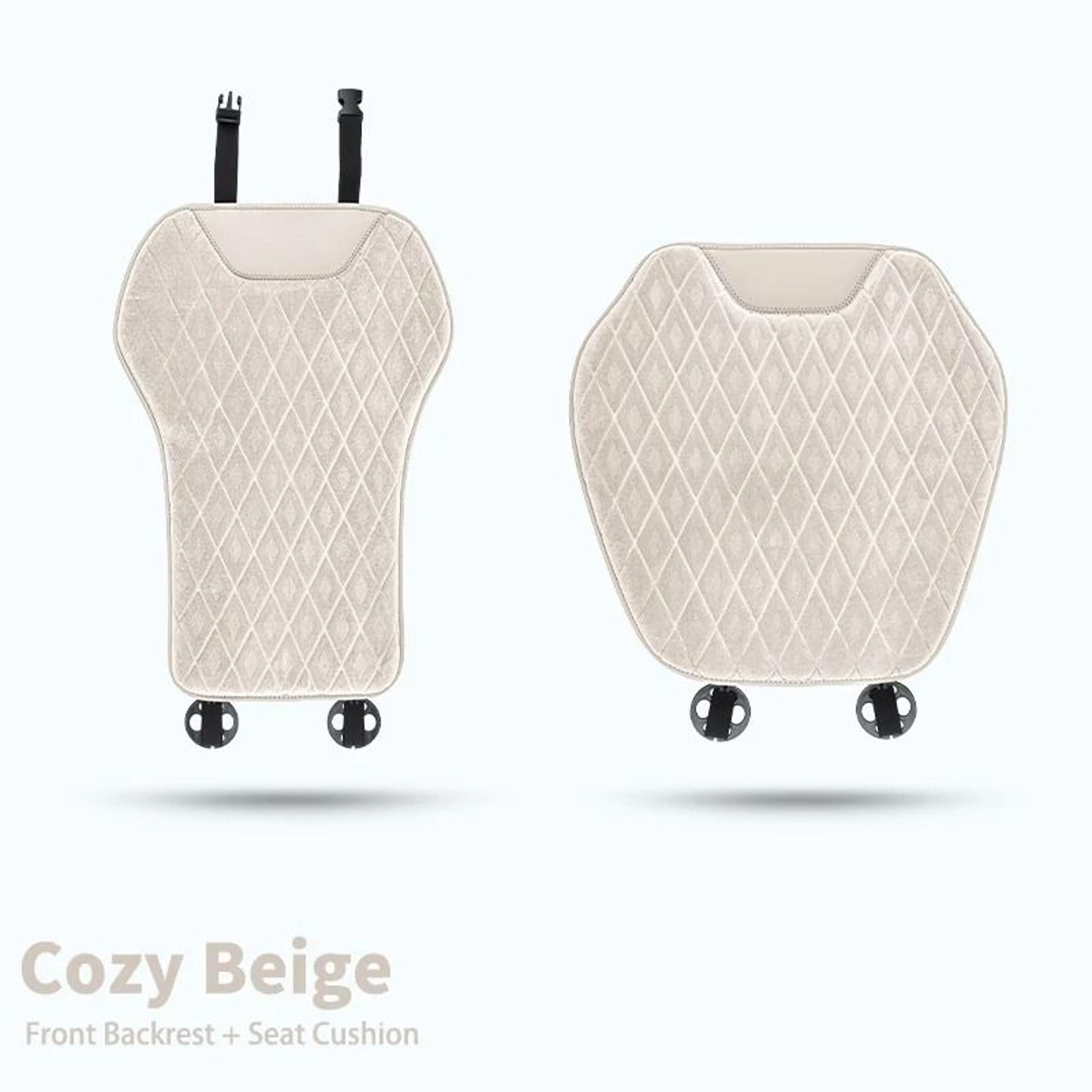 Universal Soft Flannel Car Seat Mat And Backrest Protector Set 13
